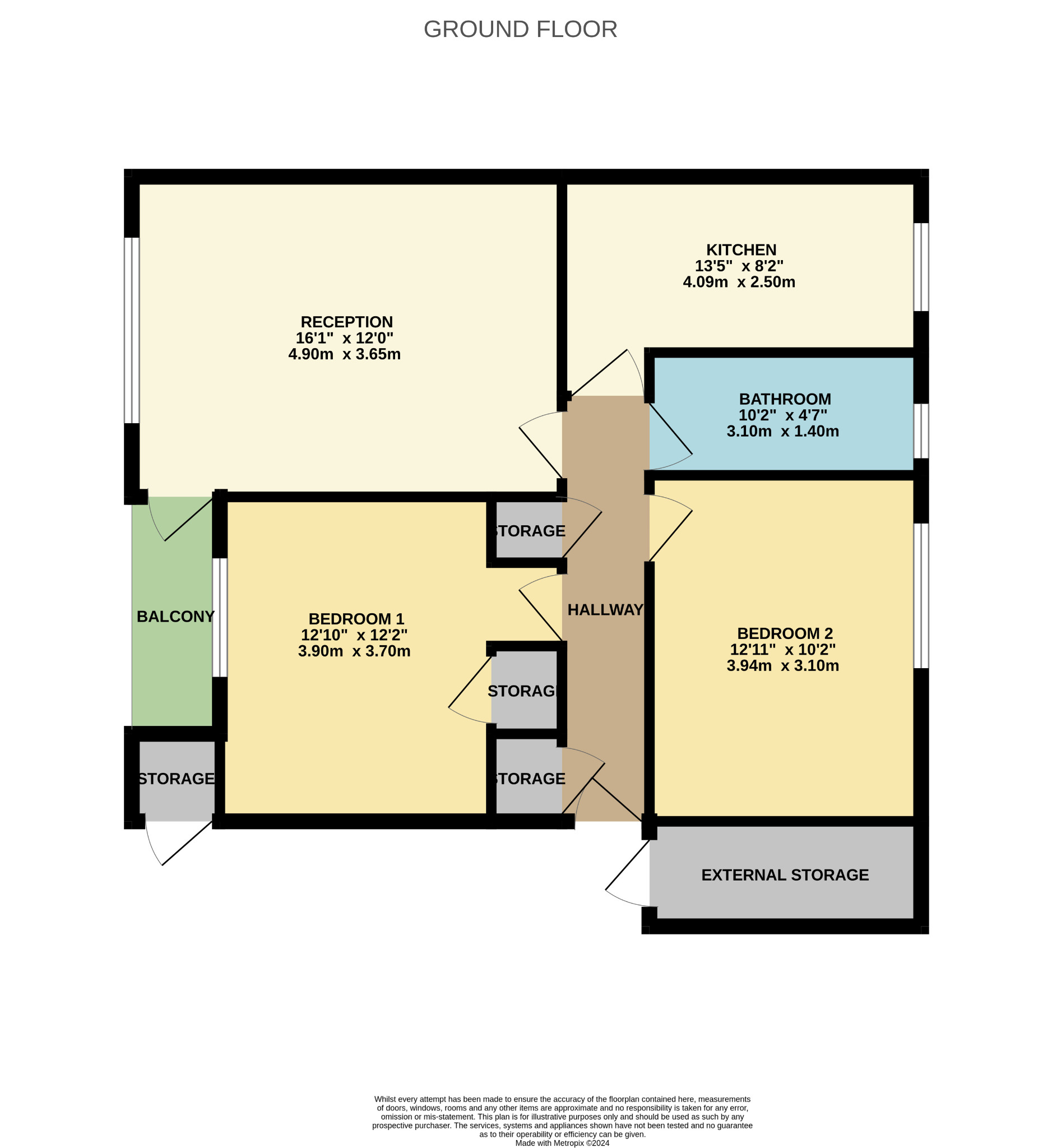 2 bed flat for sale in Hillington Quadrant, Glasgow - Property Floorplan