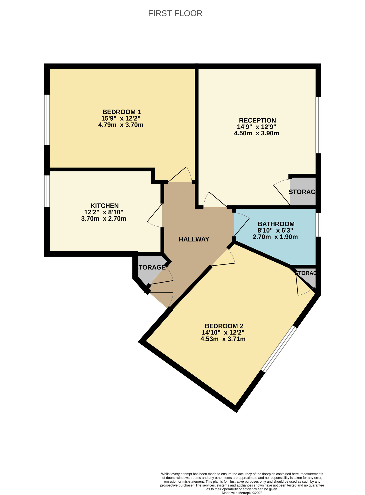 2 bed flat for sale in Jura Street, Glasgow - Property Floorplan