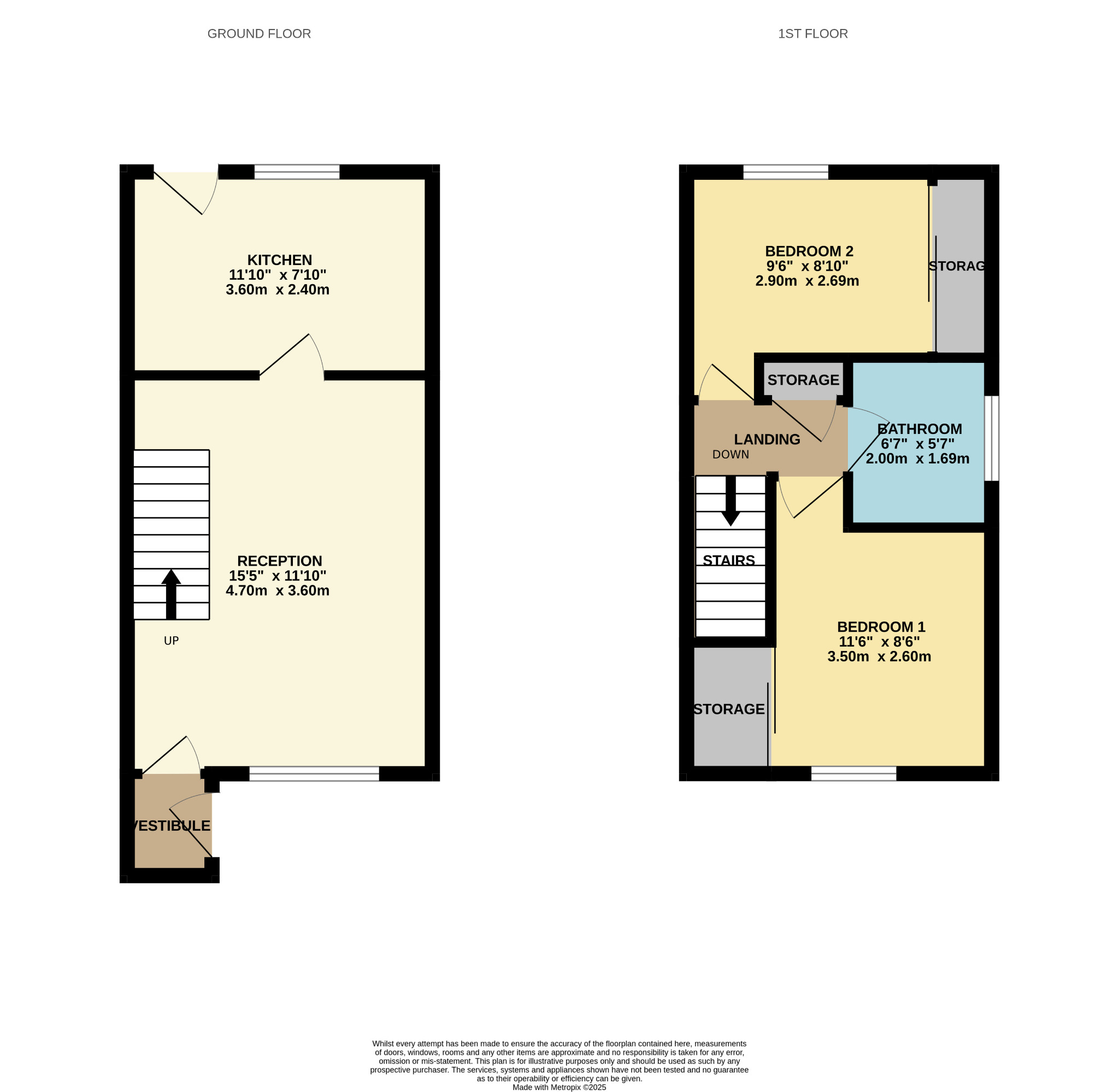 2 bed end of terrace house for sale in Bruntsfield Gardens, Glasgow - Property Floorplan