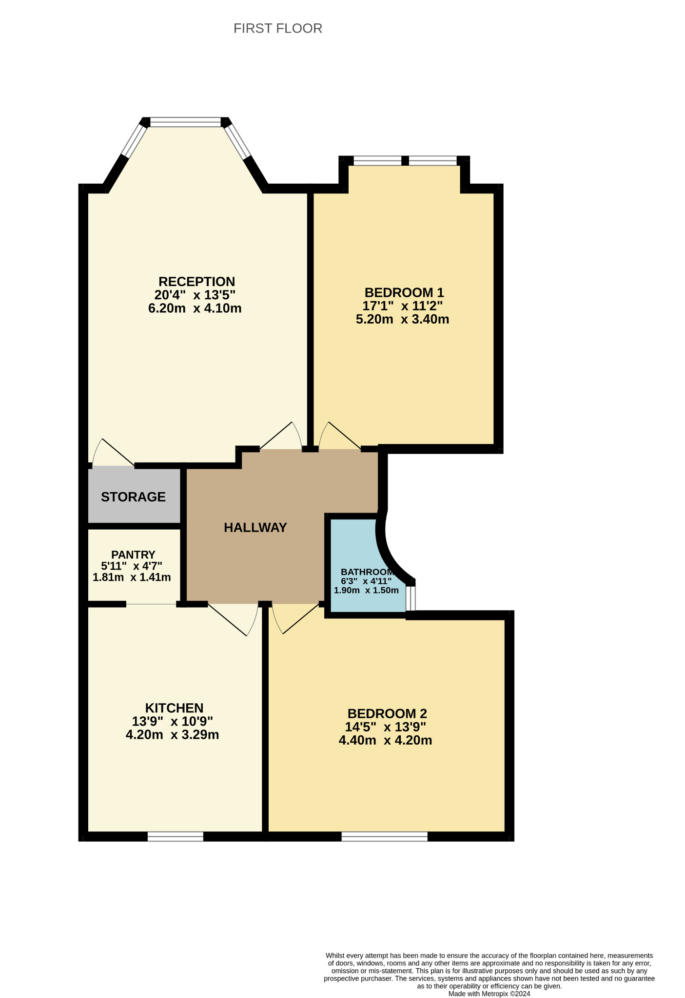 2 bed flat for sale in Whitefield Road, Glasgow - Property Floorplan