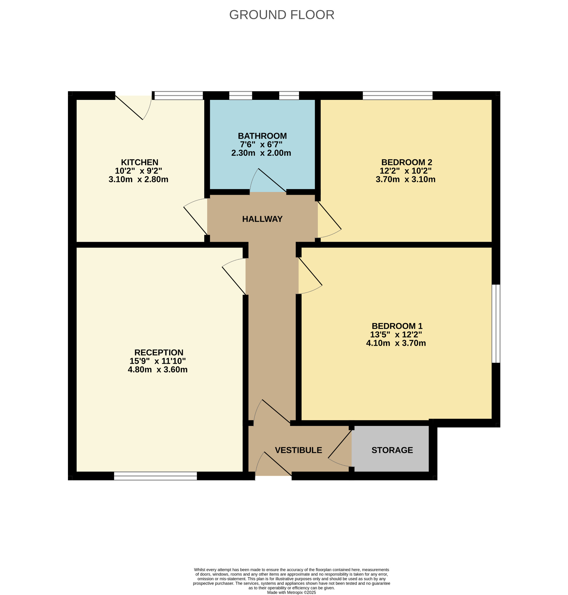 2 bed flat for sale in Selvieland Road, Glasgow - Property Floorplan