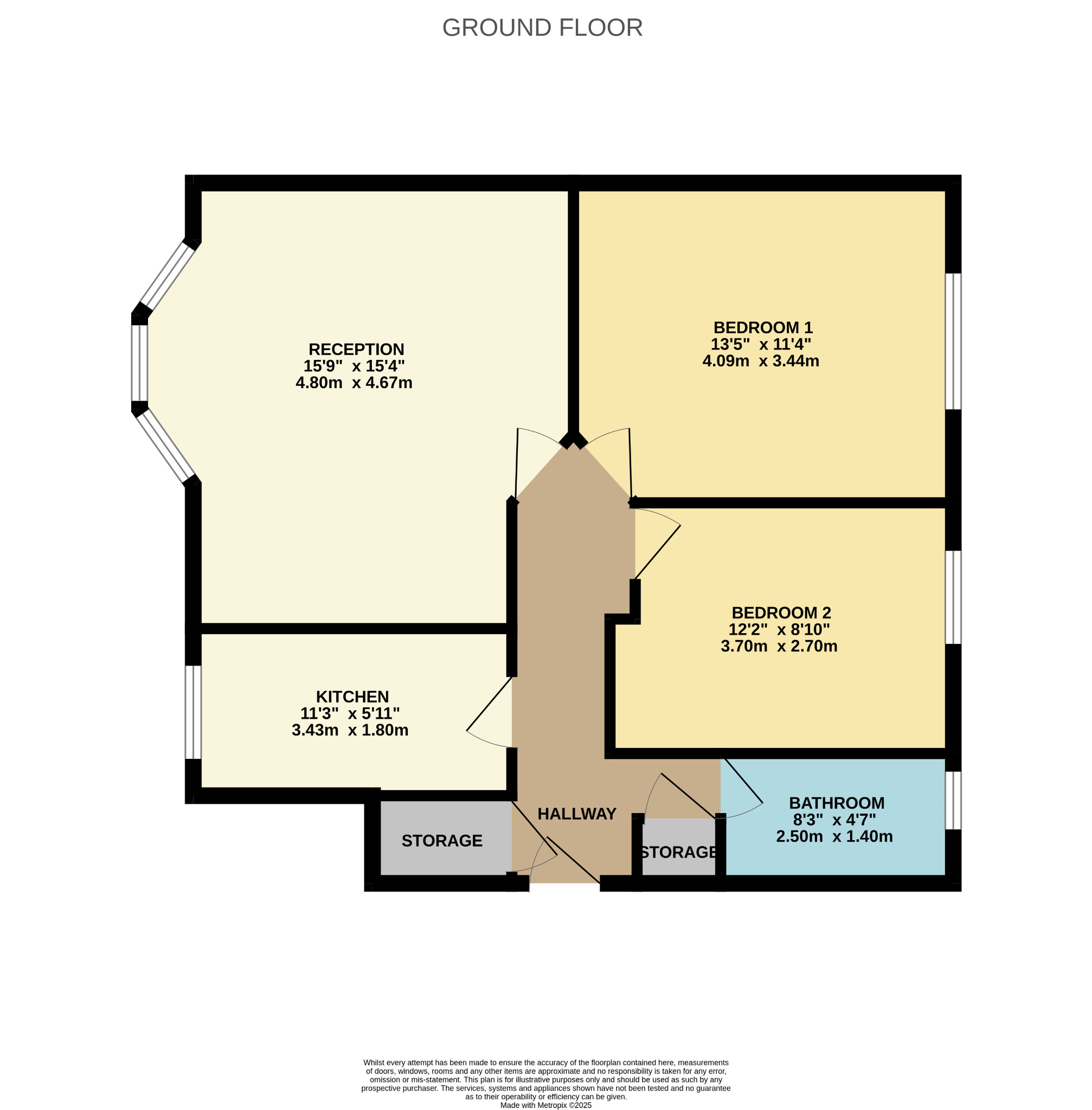 2 bed flat for sale in Mallaig Road, Glasgow - Property Floorplan