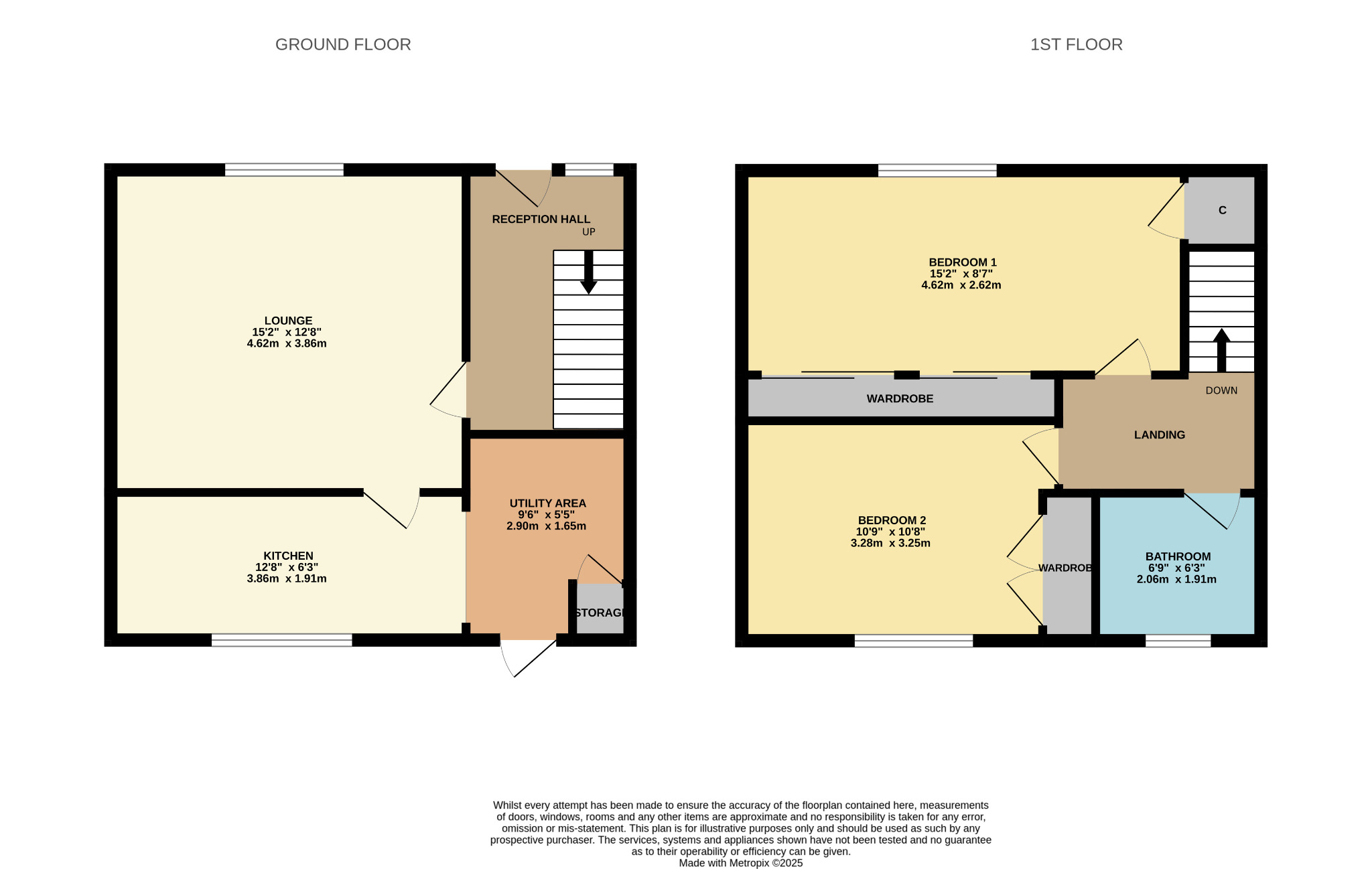 2 bed end of terrace house for sale in Priory Avenue, Paisley - Property Floorplan