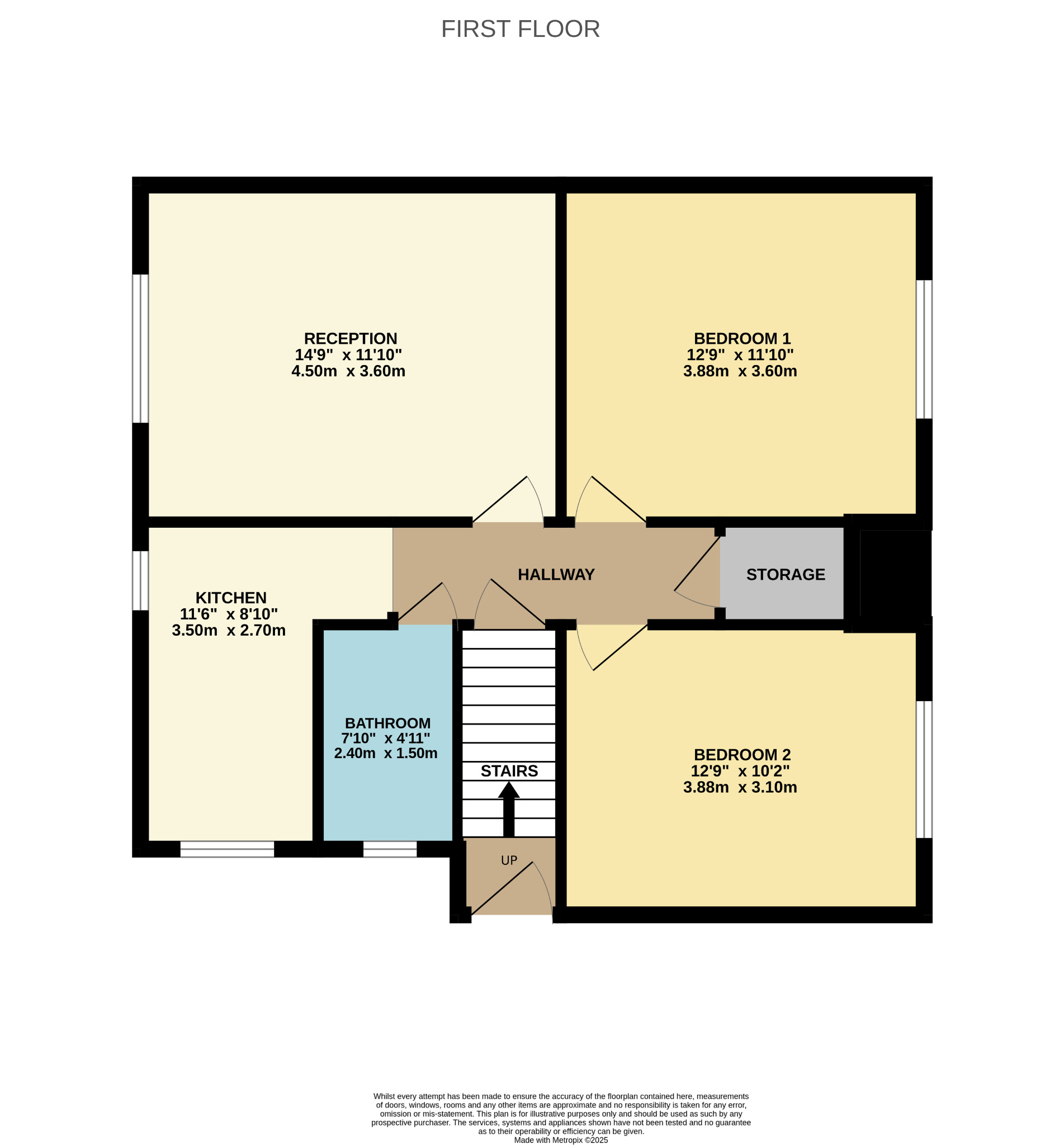2 bed flat for sale in Carsaig Drive, Glasgow - Property Floorplan