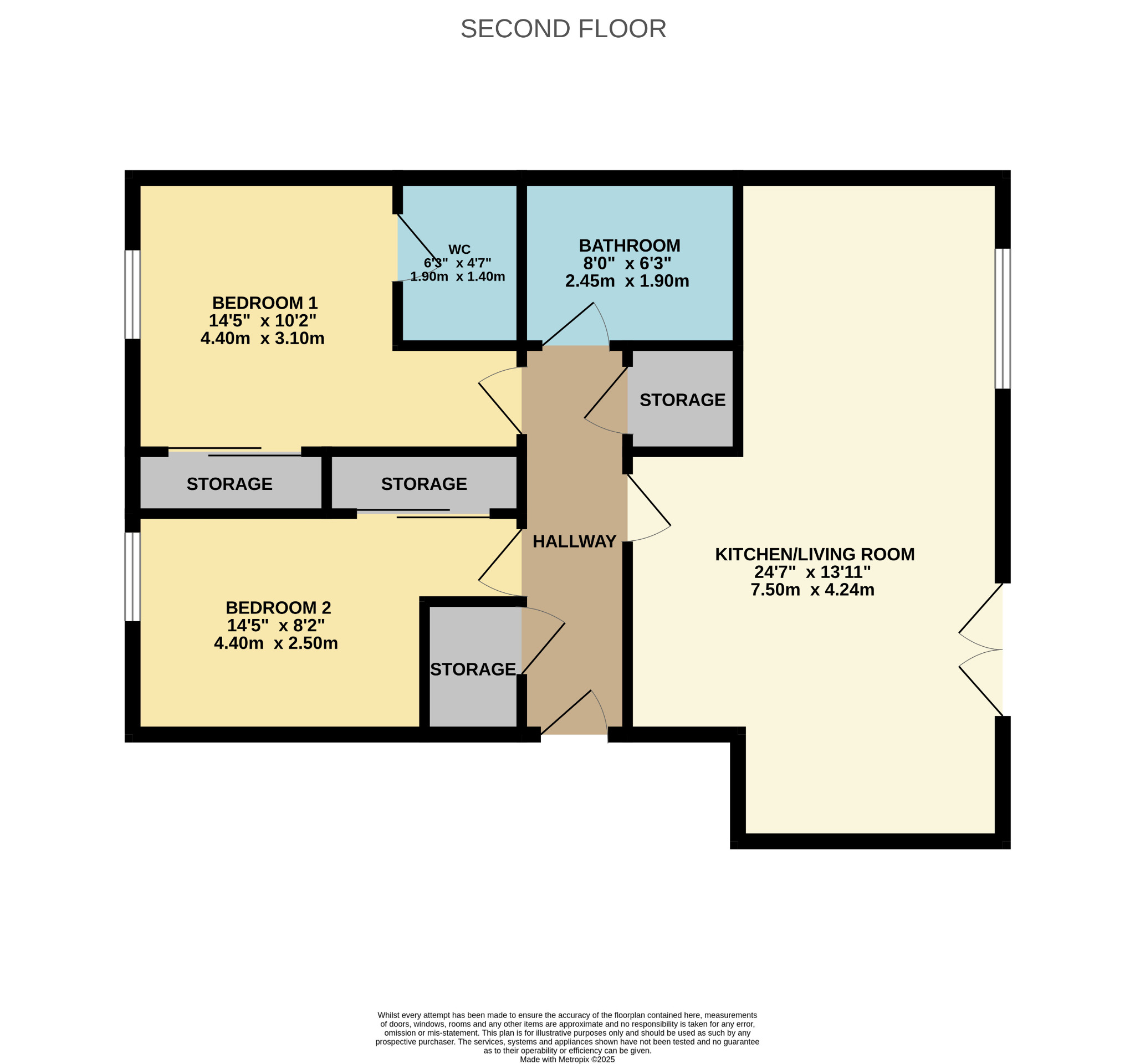 2 bed flat for sale in Greenlaw Court, Glasgow - Property Floorplan