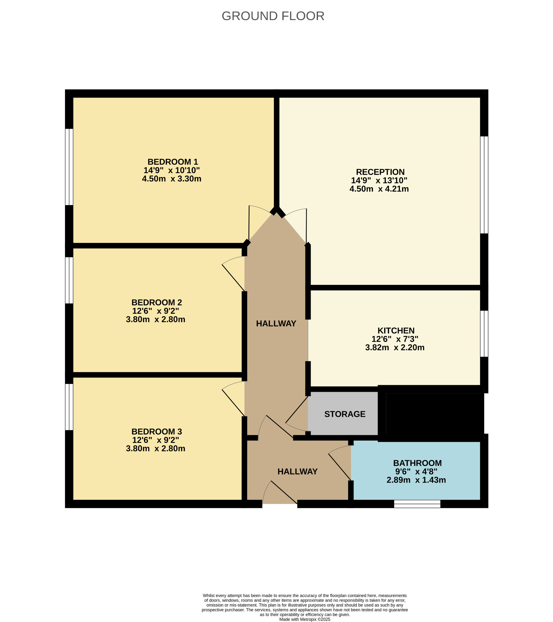 3 bed flat for sale in Lamberton Drive, Glasgow - Property Floorplan