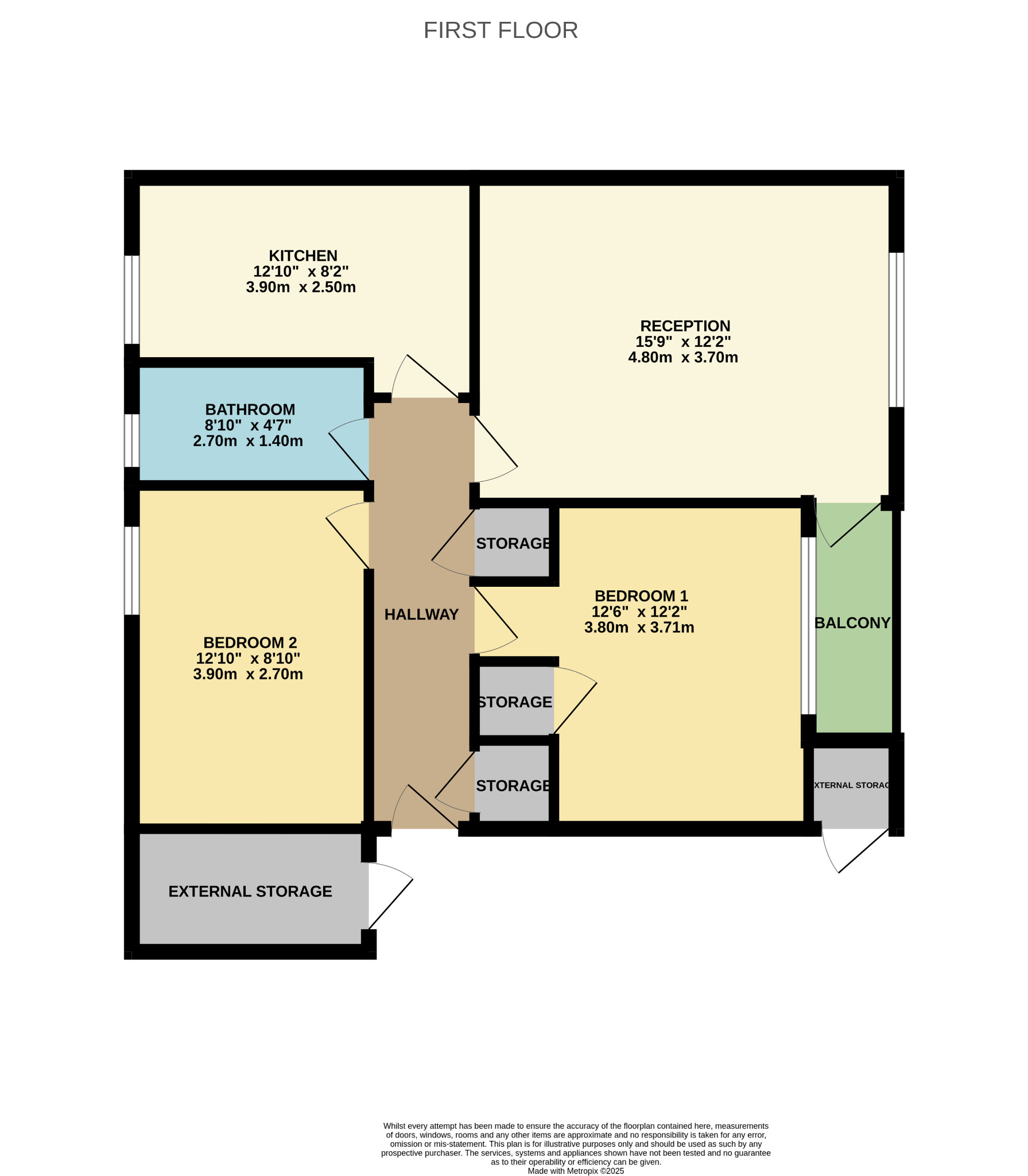 2 bed flat for sale in Hillington Quadrant, Glasgow - Property Floorplan