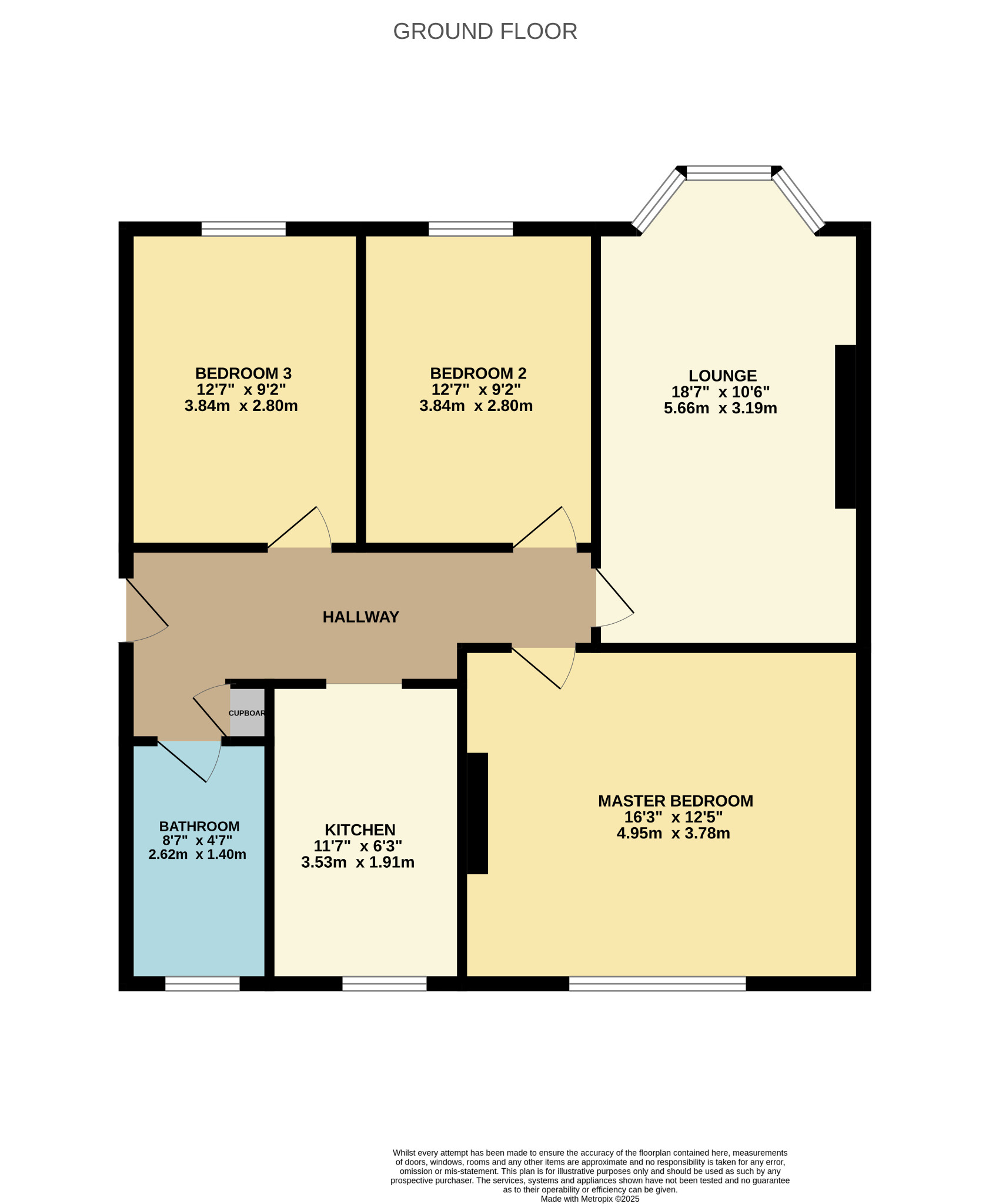 3 bed flat for sale in Moness Drive, Glasgow - Property Floorplan