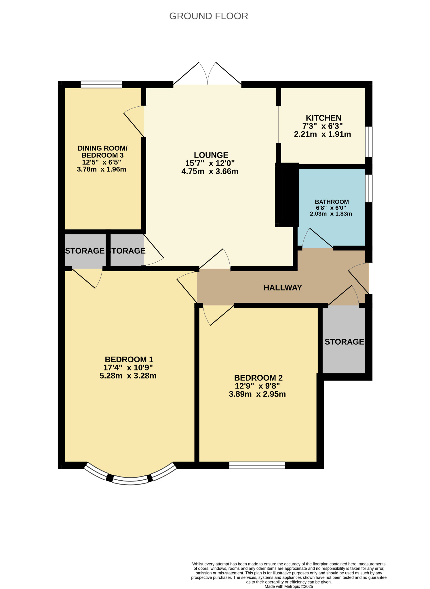3 bed flat for sale in Chirnside Road, Glasgow - Property Floorplan