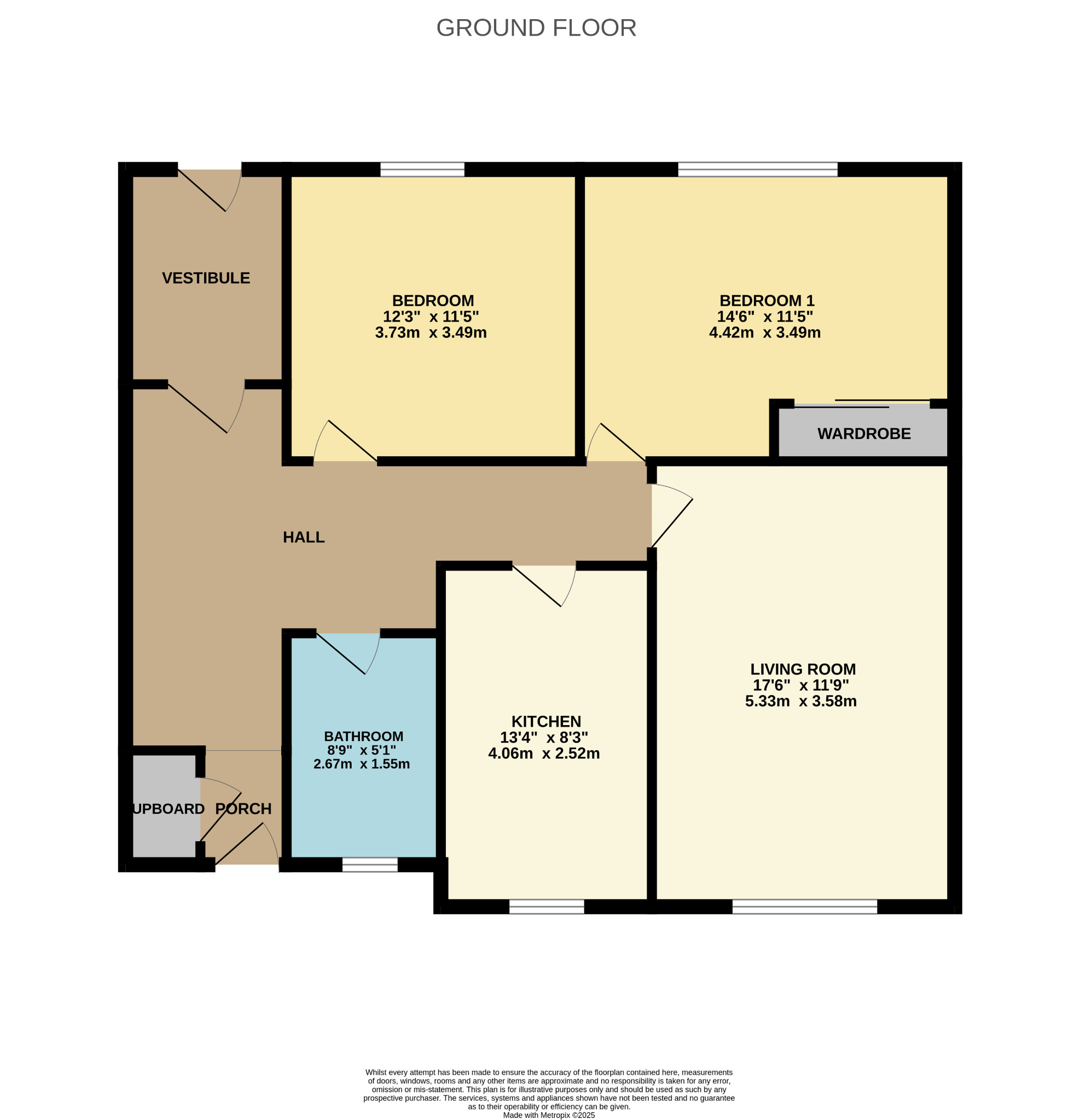 2 bed flat for sale in Lyoncross Road, Glasgow - Property Floorplan