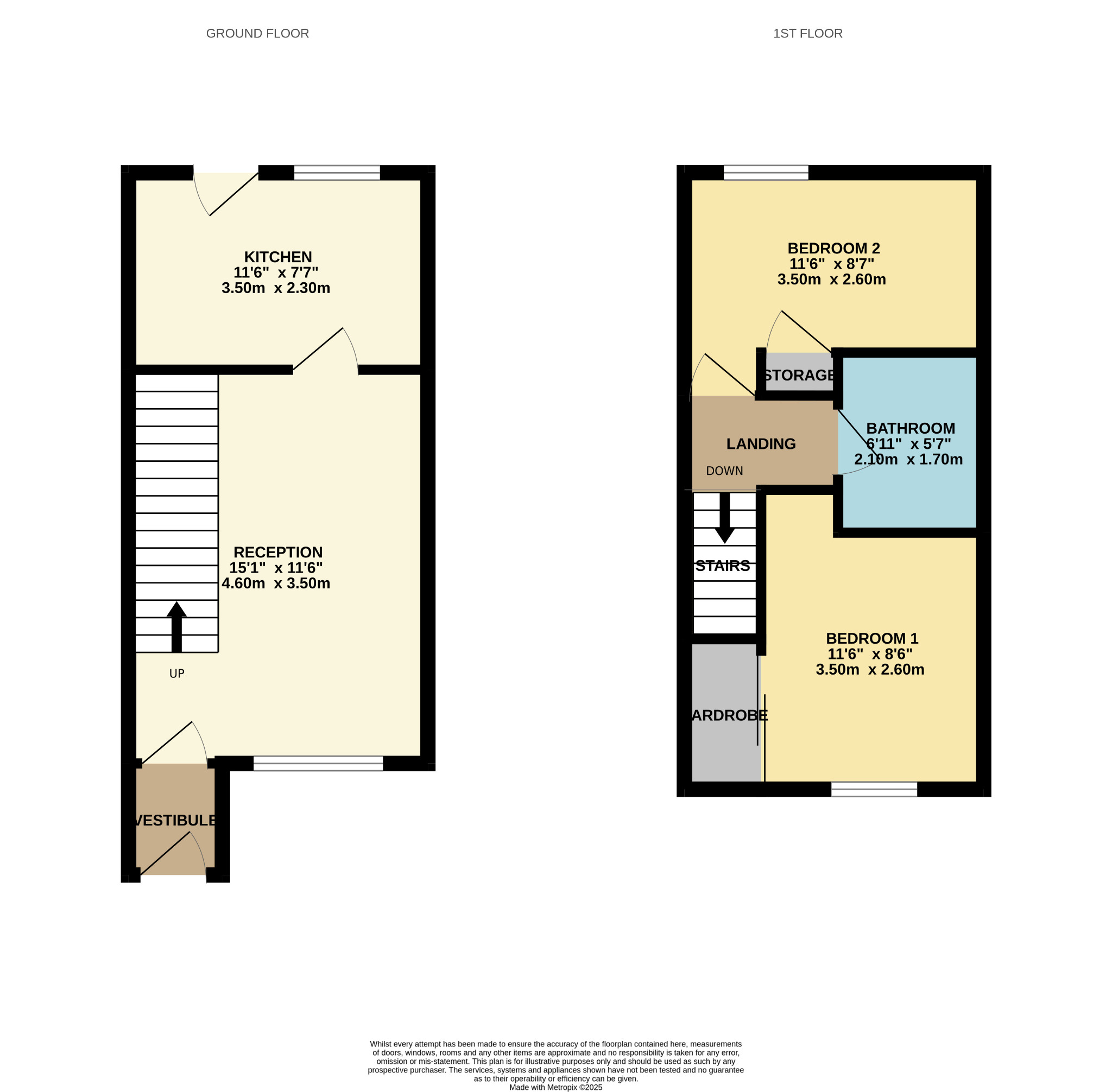 2 bed terraced house for sale in Hardgate Drive, Glasgow - Property Floorplan