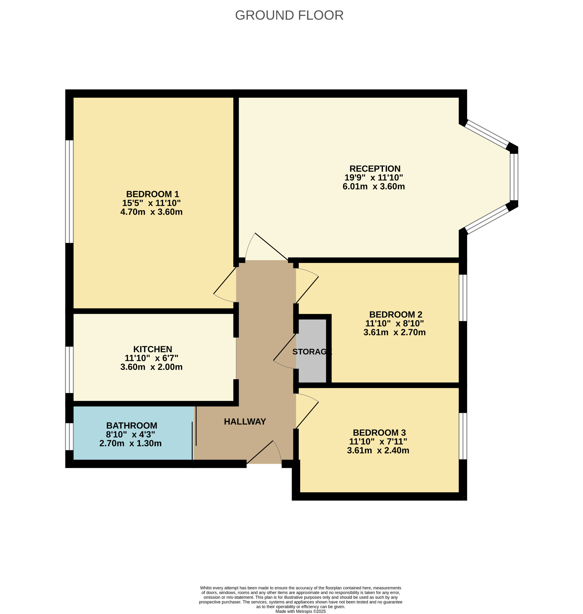 3 bed flat for sale in Barlogan Avenue, Glasgow - Property Floorplan