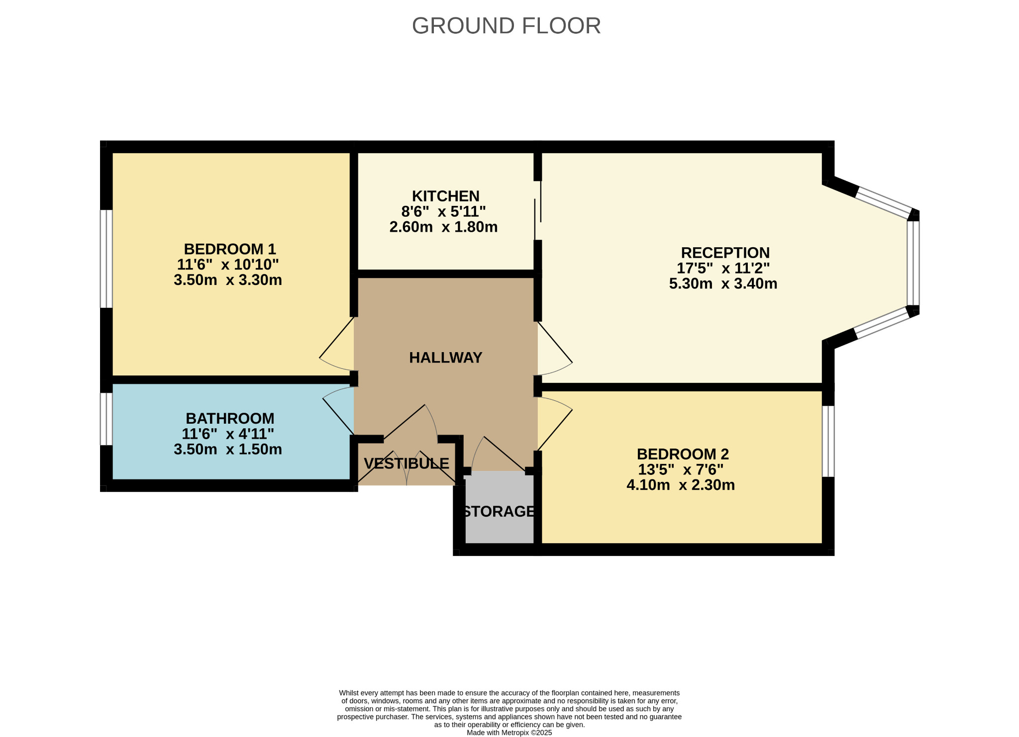 2 bed flat for sale in Midlock Street, Glasgow - Property Floorplan