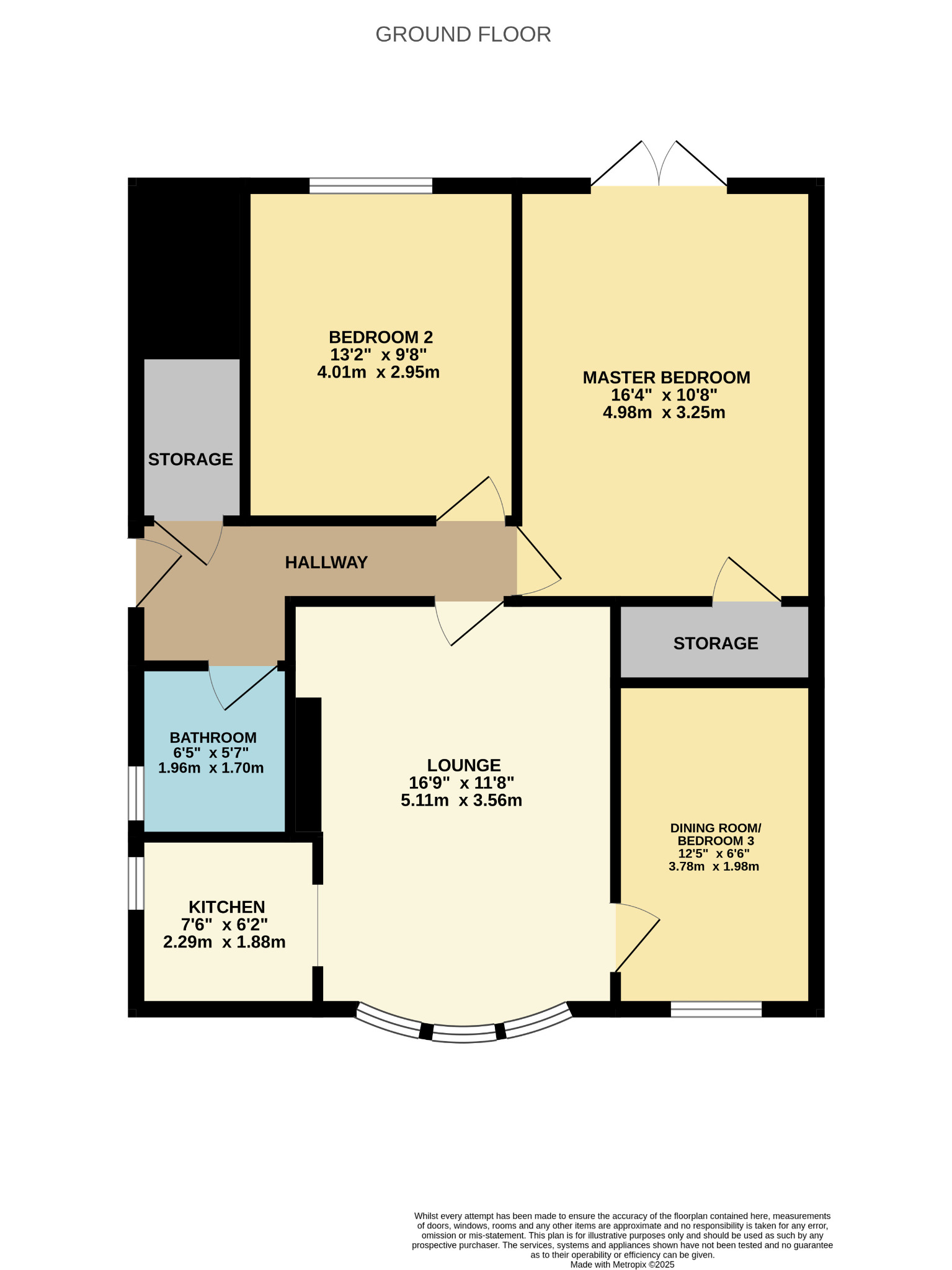 3 bed ground floor flat for sale in Dryburn Avenue, Glasgow - Property Floorplan