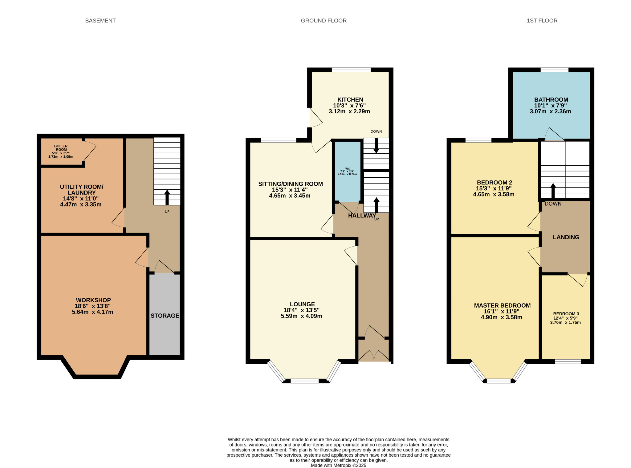 3 bed terraced house for sale in Walkerburn Road, Glasgow - Property Floorplan