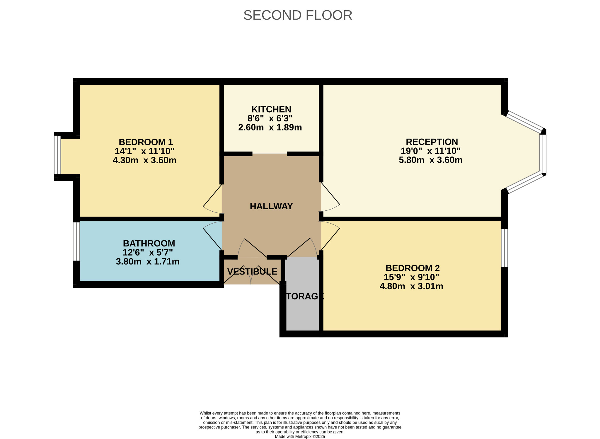 2 bed flat for sale in Kirkwood Street, Glasgow - Property Floorplan