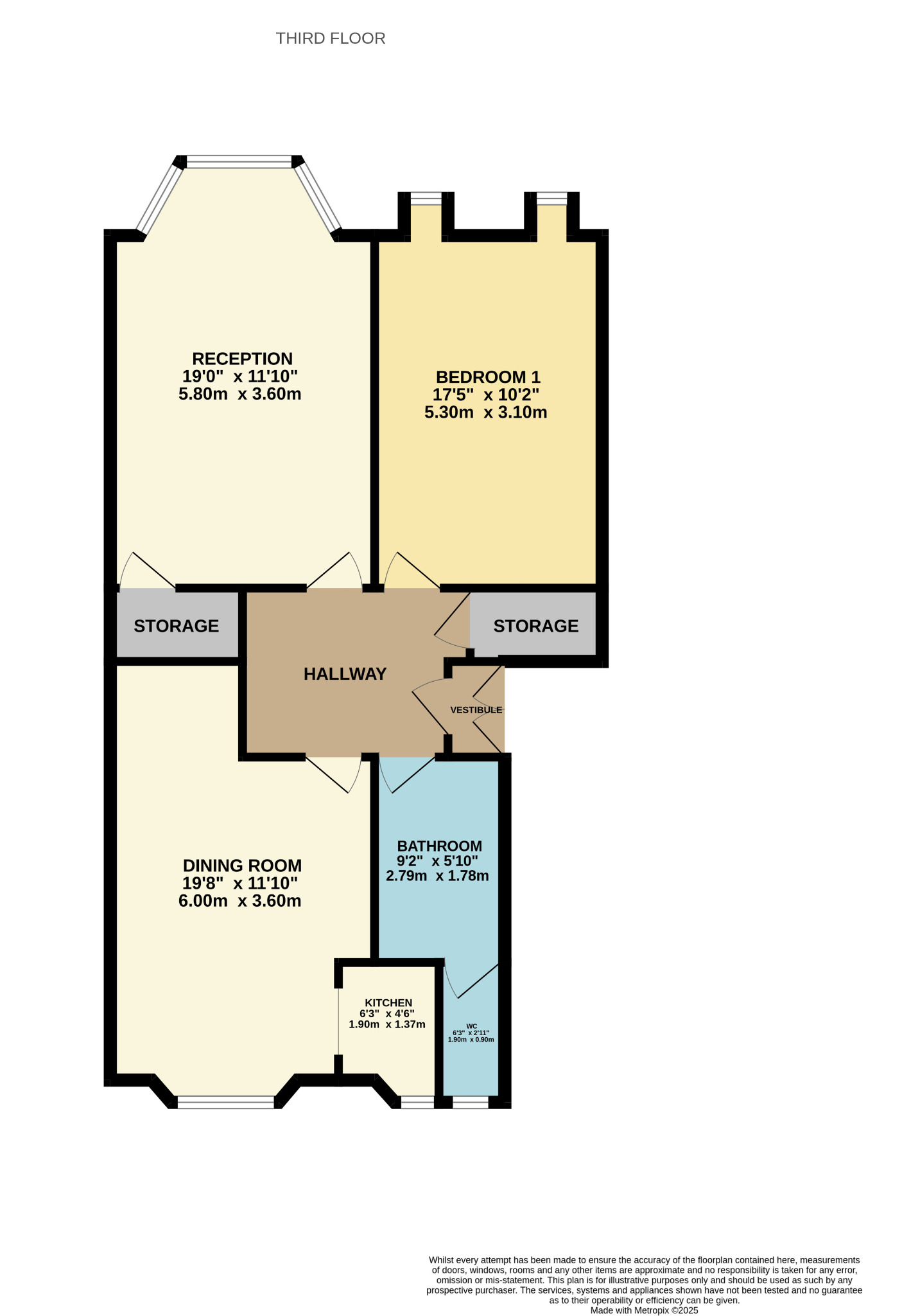 1 bed flat for sale in Merrick Gardens, City of Glasgow - Property Floorplan