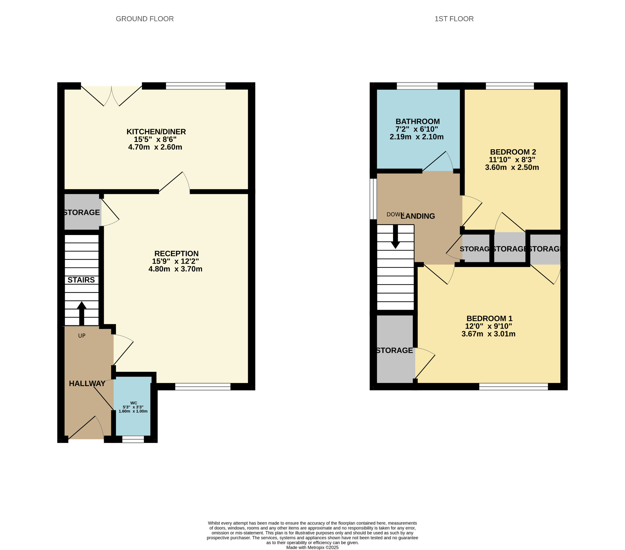 2 bed terraced house for sale in Hardridge Road, Glasgow - Property Floorplan