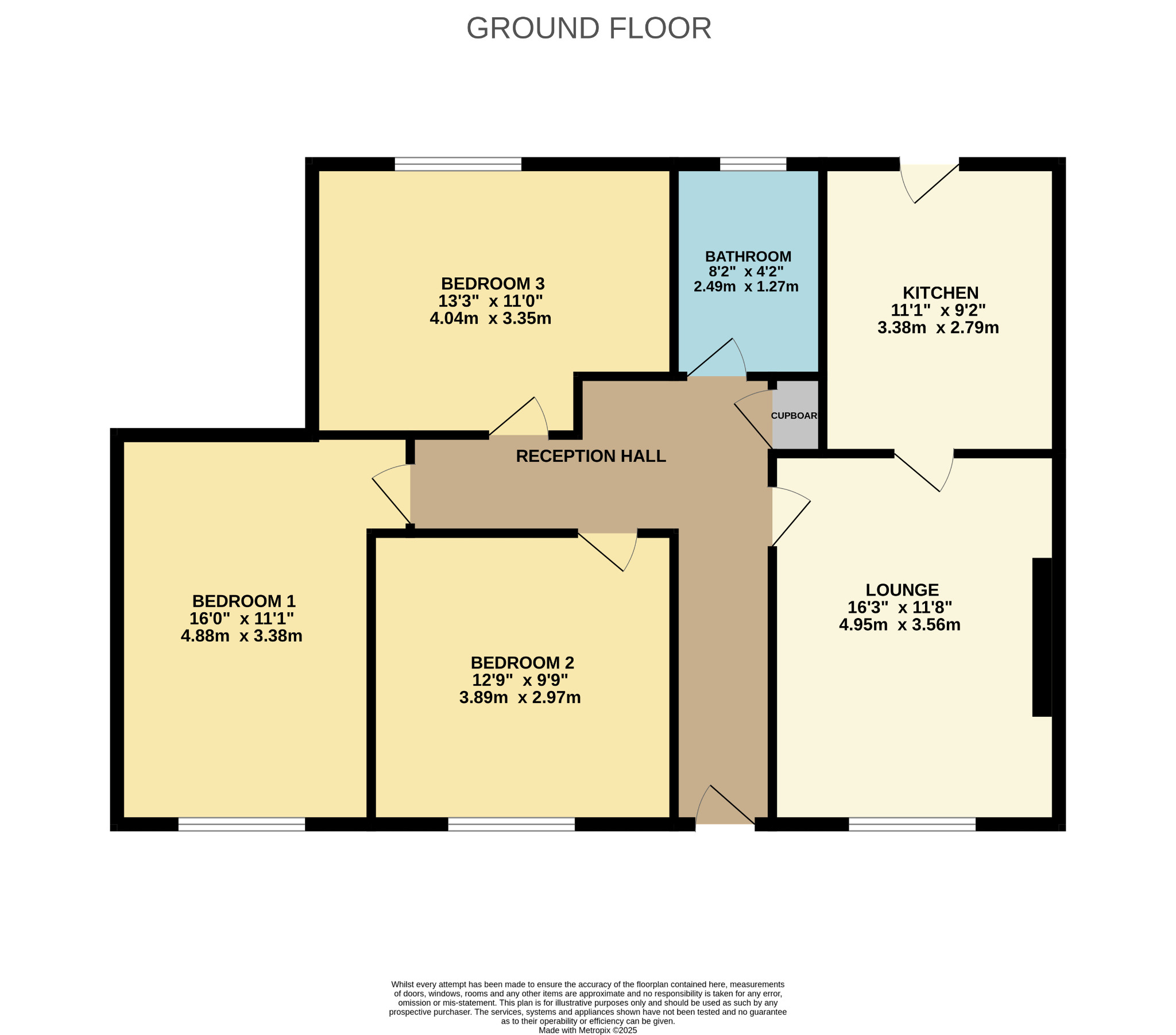 3 bed flat for sale in Meiklerig Crescent, Glasgow - Property Floorplan