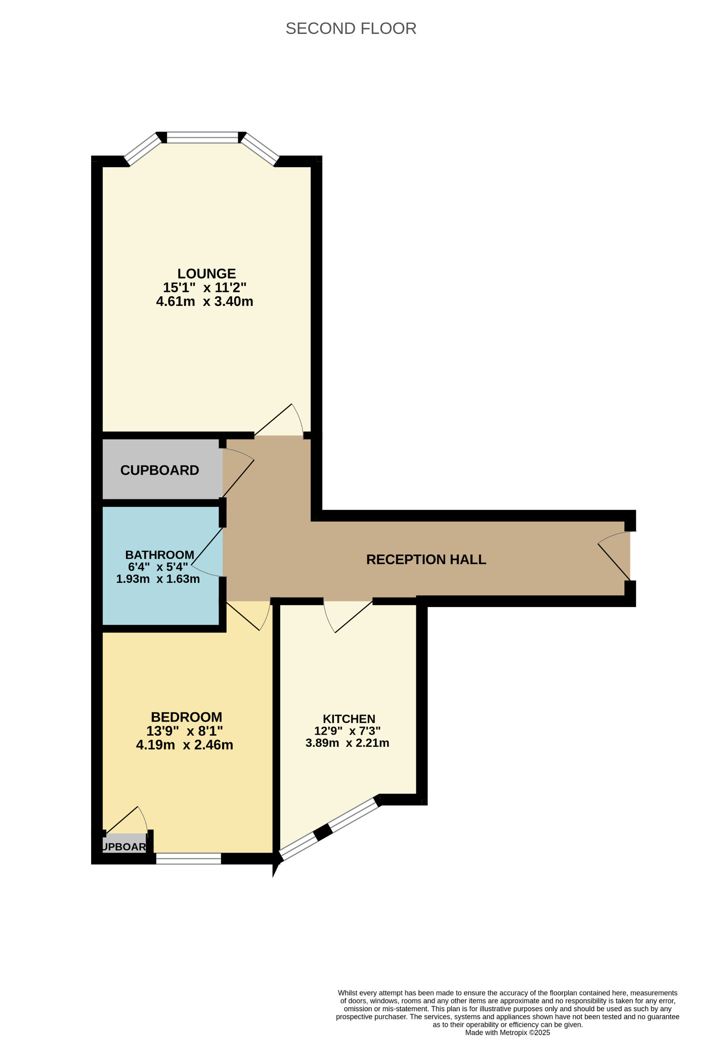 1 bed flat for sale in Moss Road, Glasgow - Property Floorplan