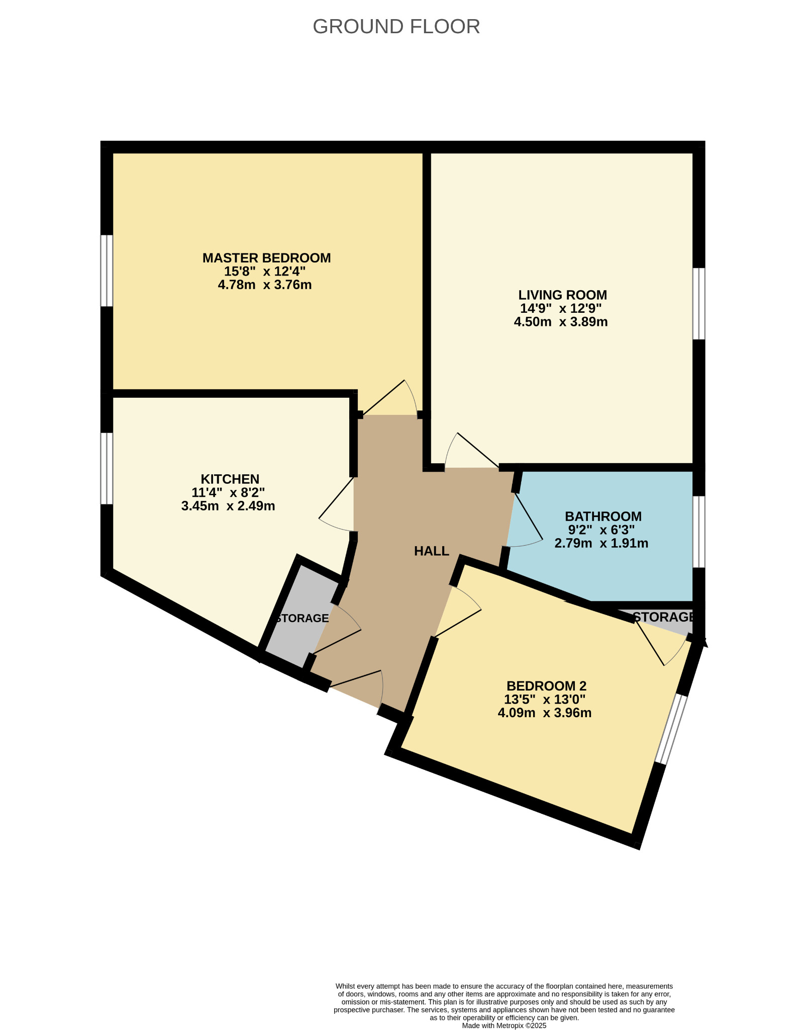2 bed flat for sale in Bunessan Street, Glasgow - Property Floorplan