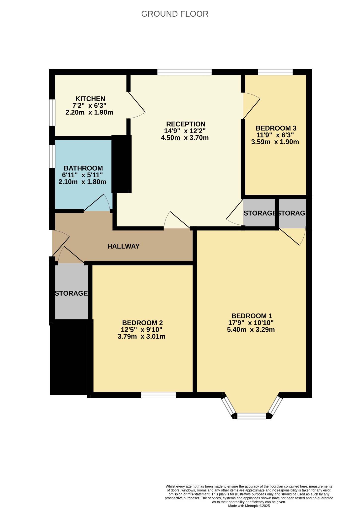 3 bed flat for sale in Chirnside Road, Glasgow - Property Floorplan