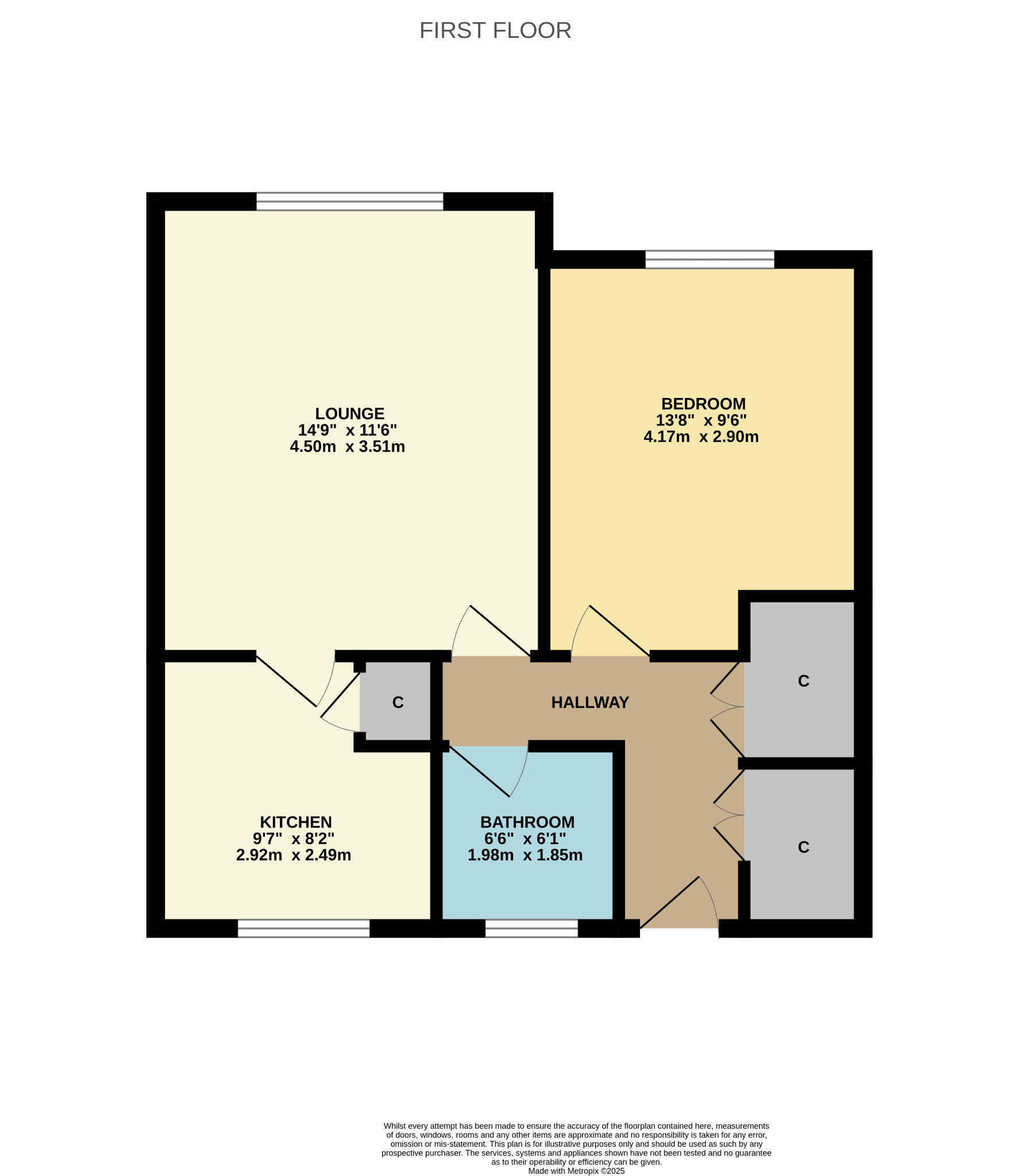1 bed flat for sale in Bellgrove Street, Glasgow - Property Floorplan