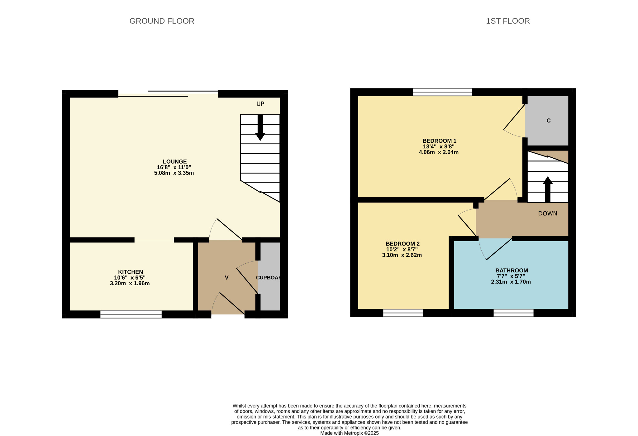 2 bed end of terrace house for sale in Blackburn Street, Glasgow - Property Floorplan