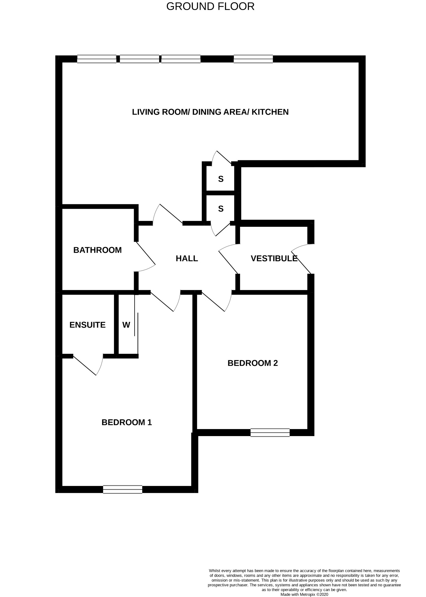 2 bed flat for sale in Moir Street, Dunoon - Property floorplan