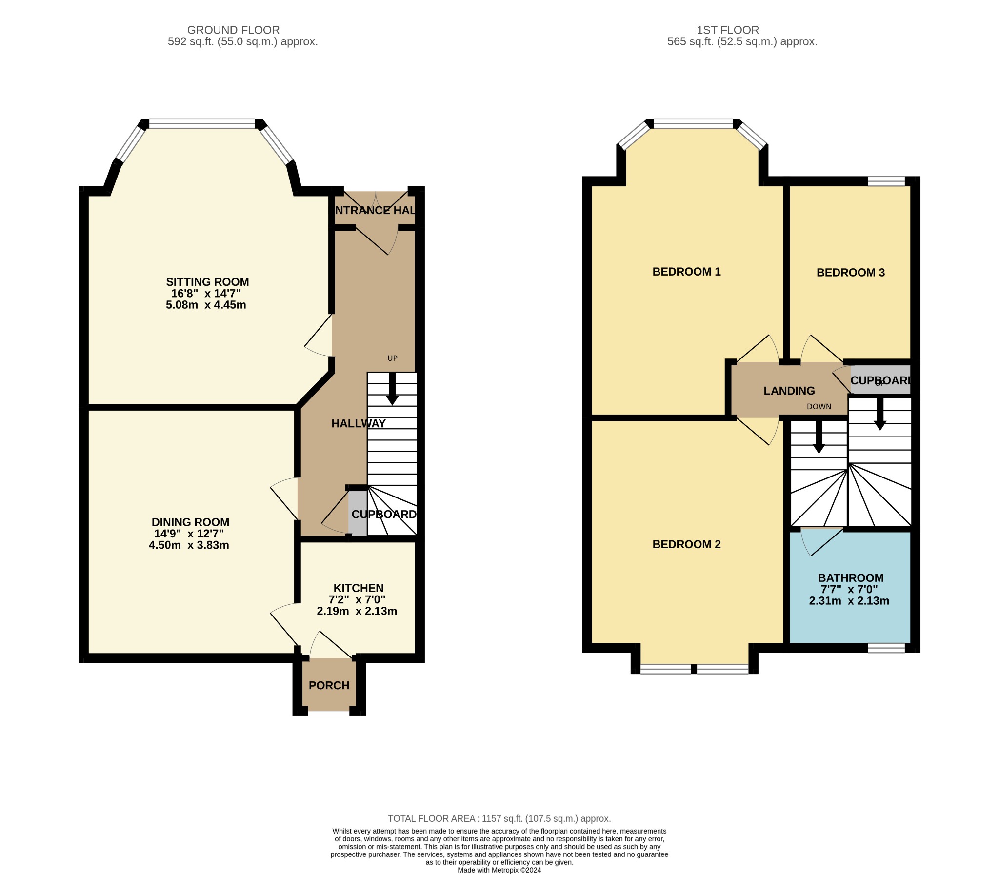 3 bed semi-detached house for sale in Victoria Road, Dunoon - Property floorplan