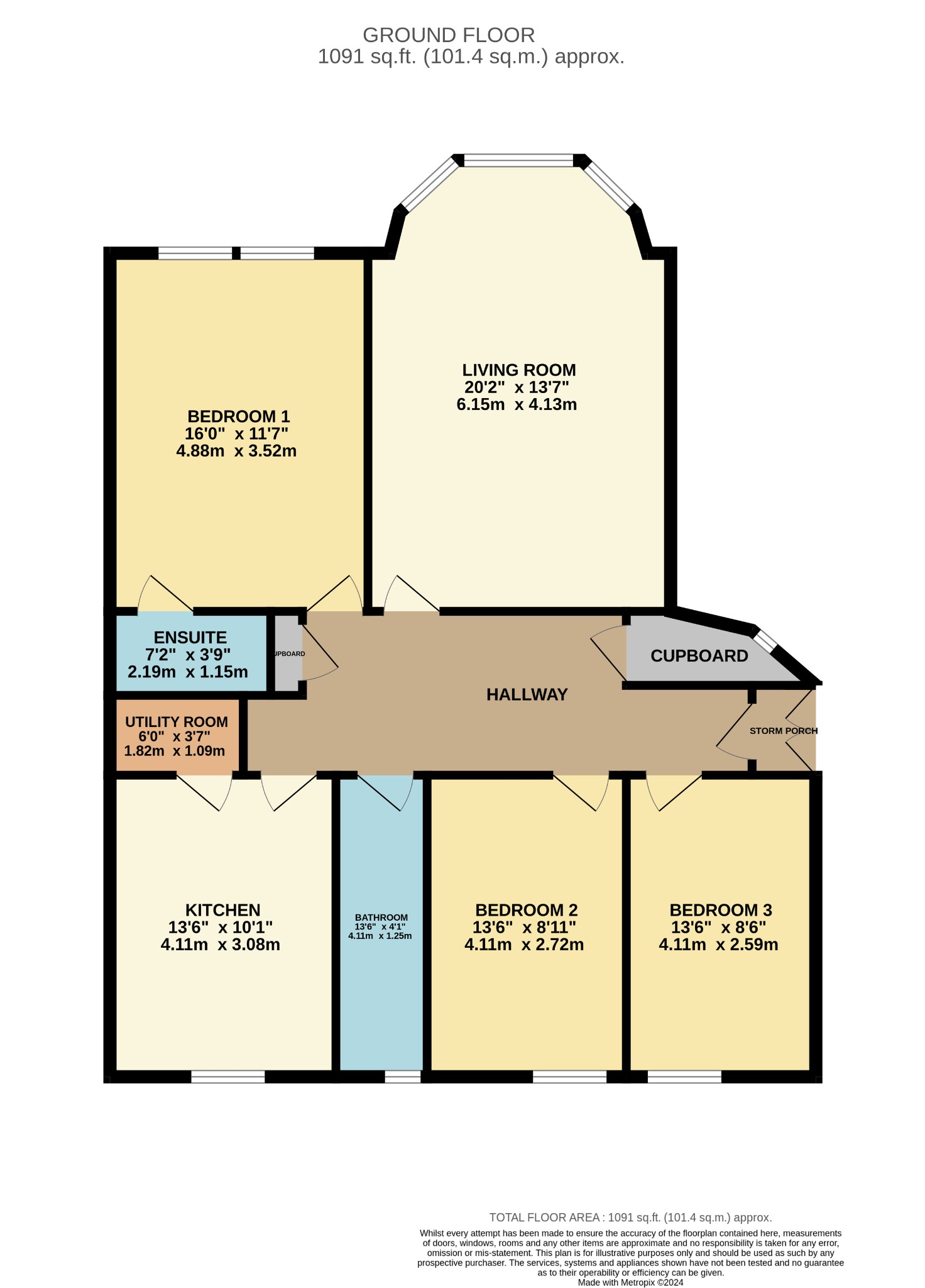 3 bed ground floor flat for sale in Marine Parade, Dunoon - Property Floorplan