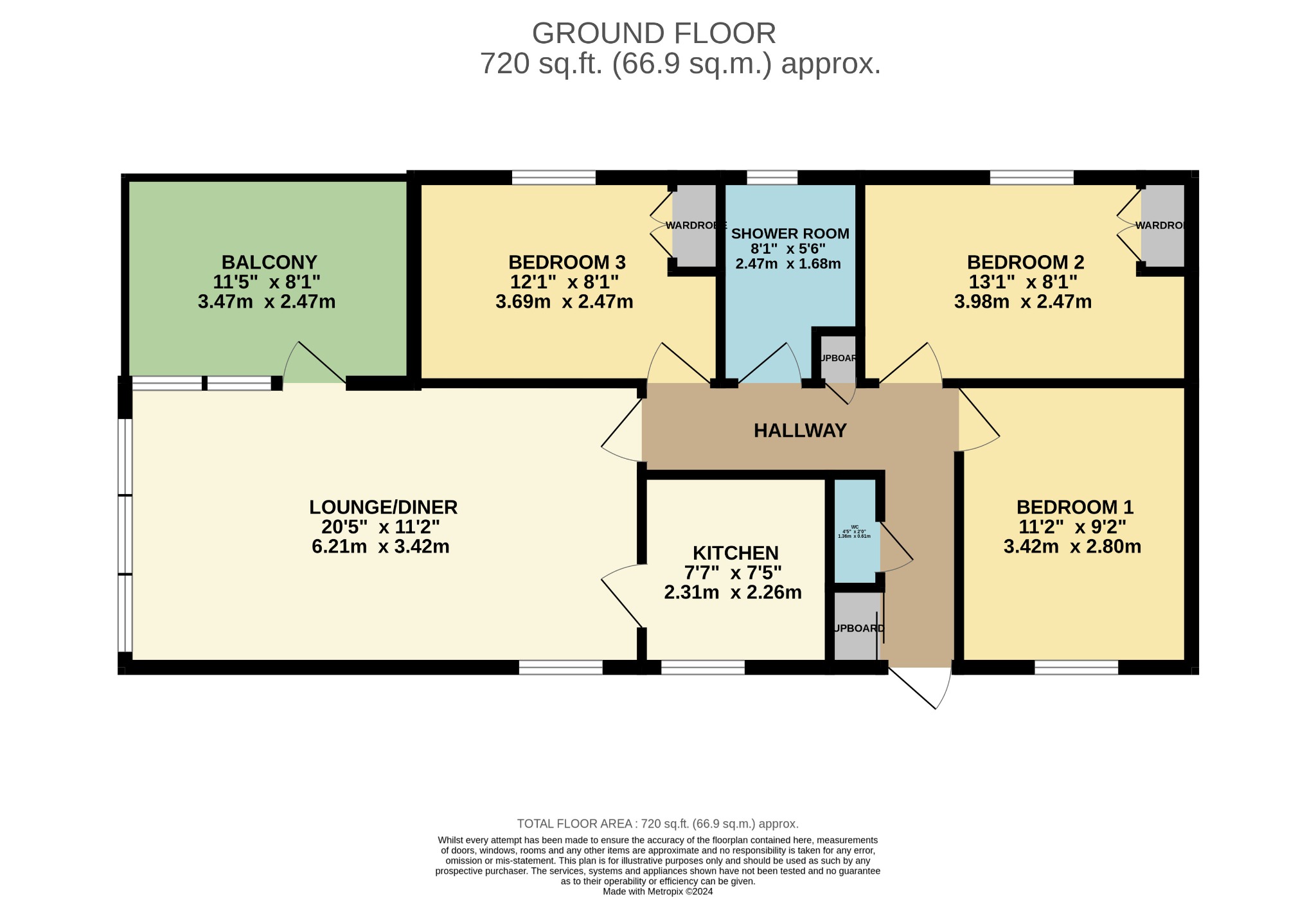 3 bed detached house for sale in Heathercroft, Dunoon - Property Floorplan