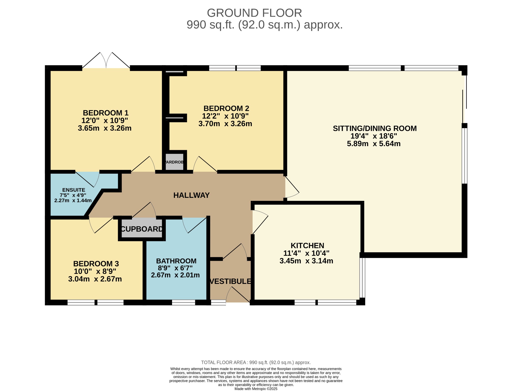 3 bed bungalow for sale in Victoria Road, Dunoon - Property Floorplan