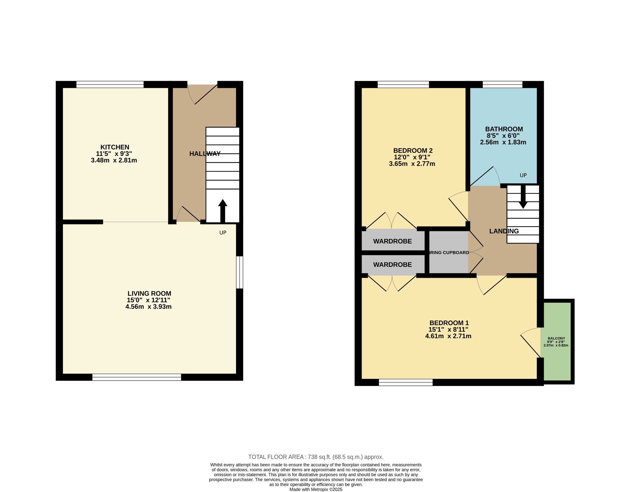 2 bed ground floor maisonette for sale in Kirn Gardens, Argyll And Bute - Property Floorplan