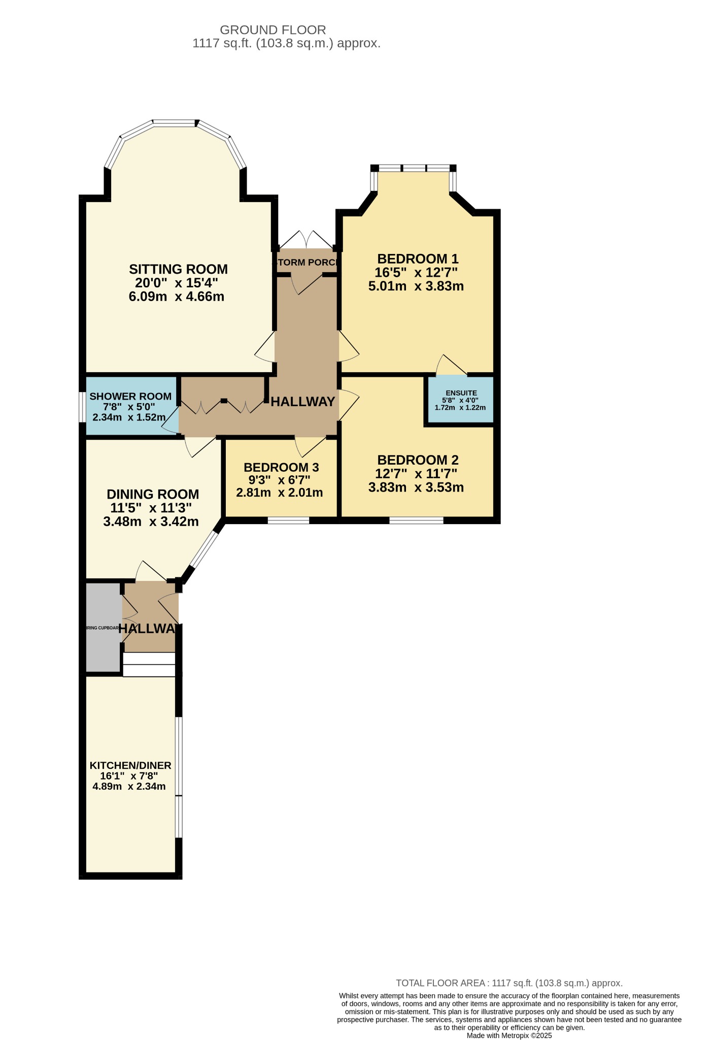 3 bed ground floor flat for sale in Marine Parade, Dunoon - Property Floorplan