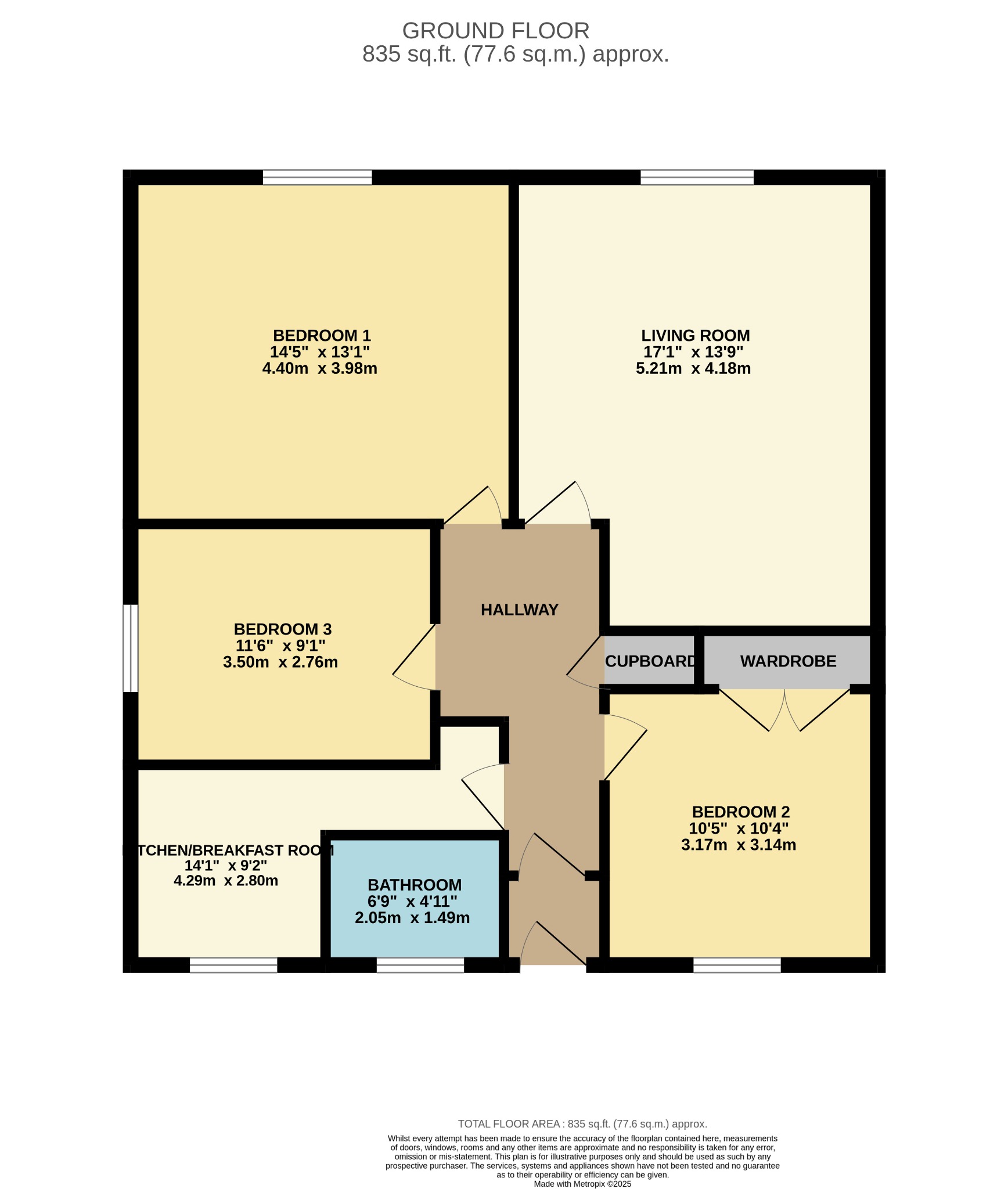 3 bed flat for sale in Shore Road, Dunoon - Property Floorplan