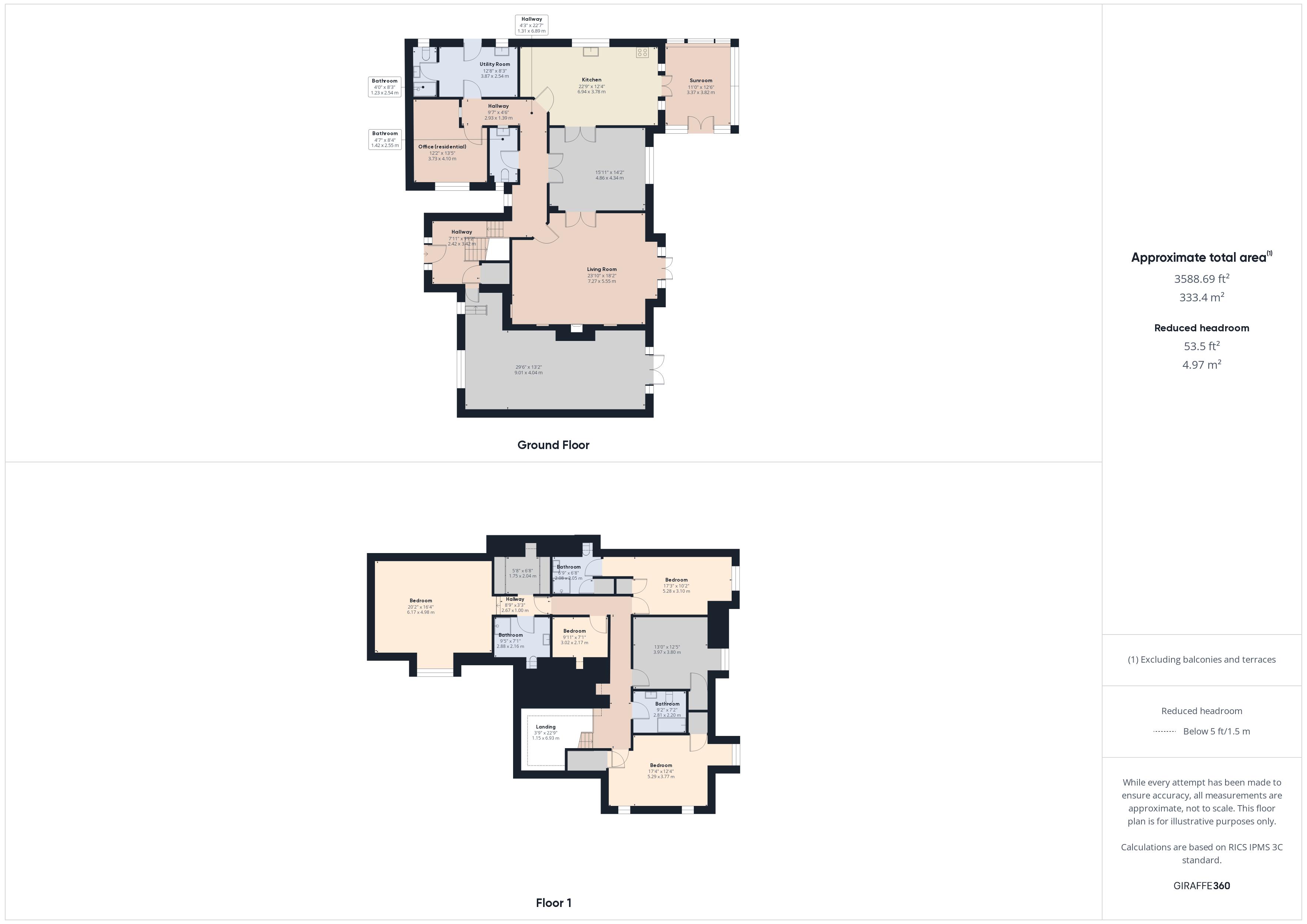 6 bed for sale in Capstone Ridge, Gillingham - Property Floorplan