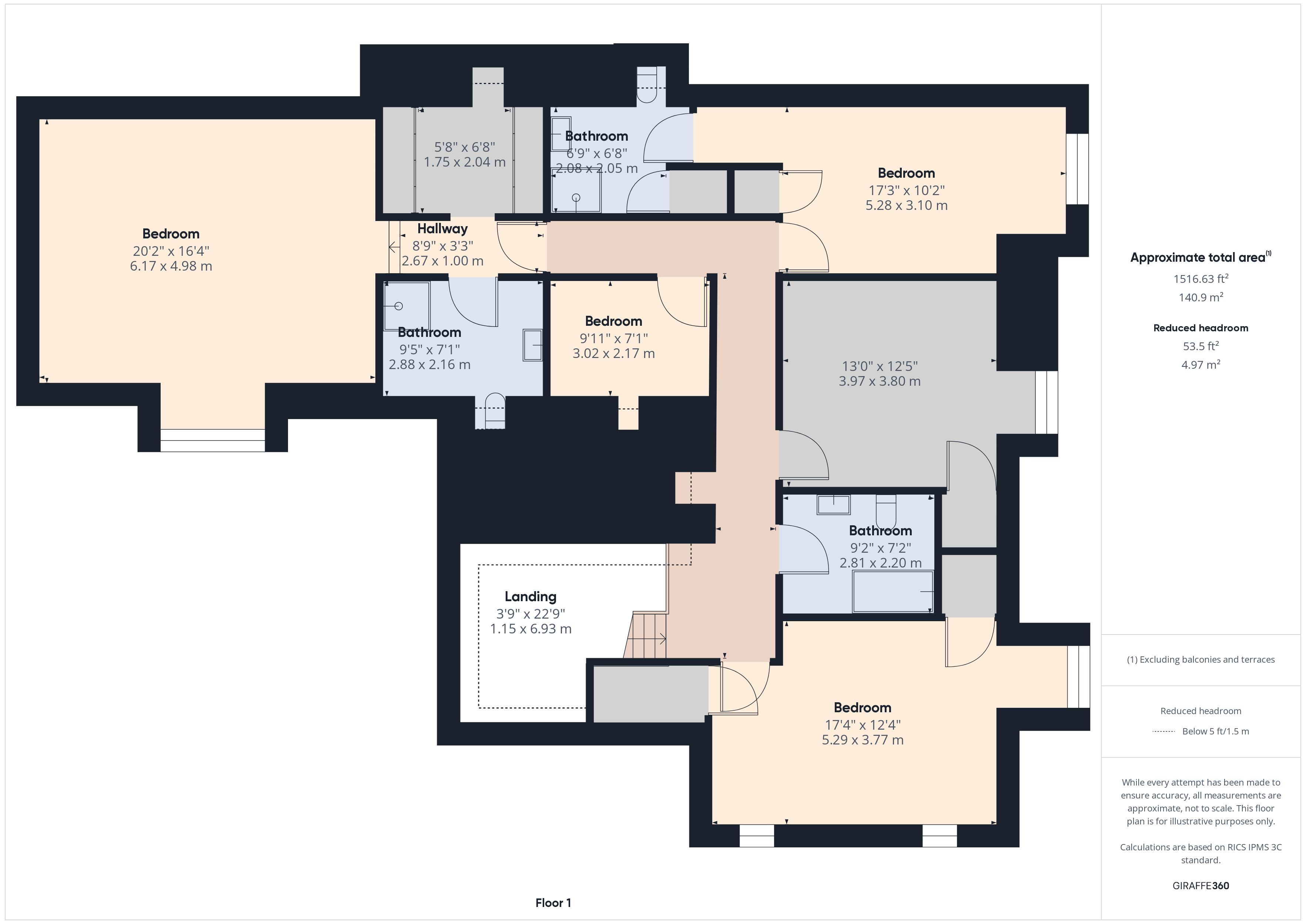 6 bed for sale in Capstone Ridge, Gillingham - Property Floorplan