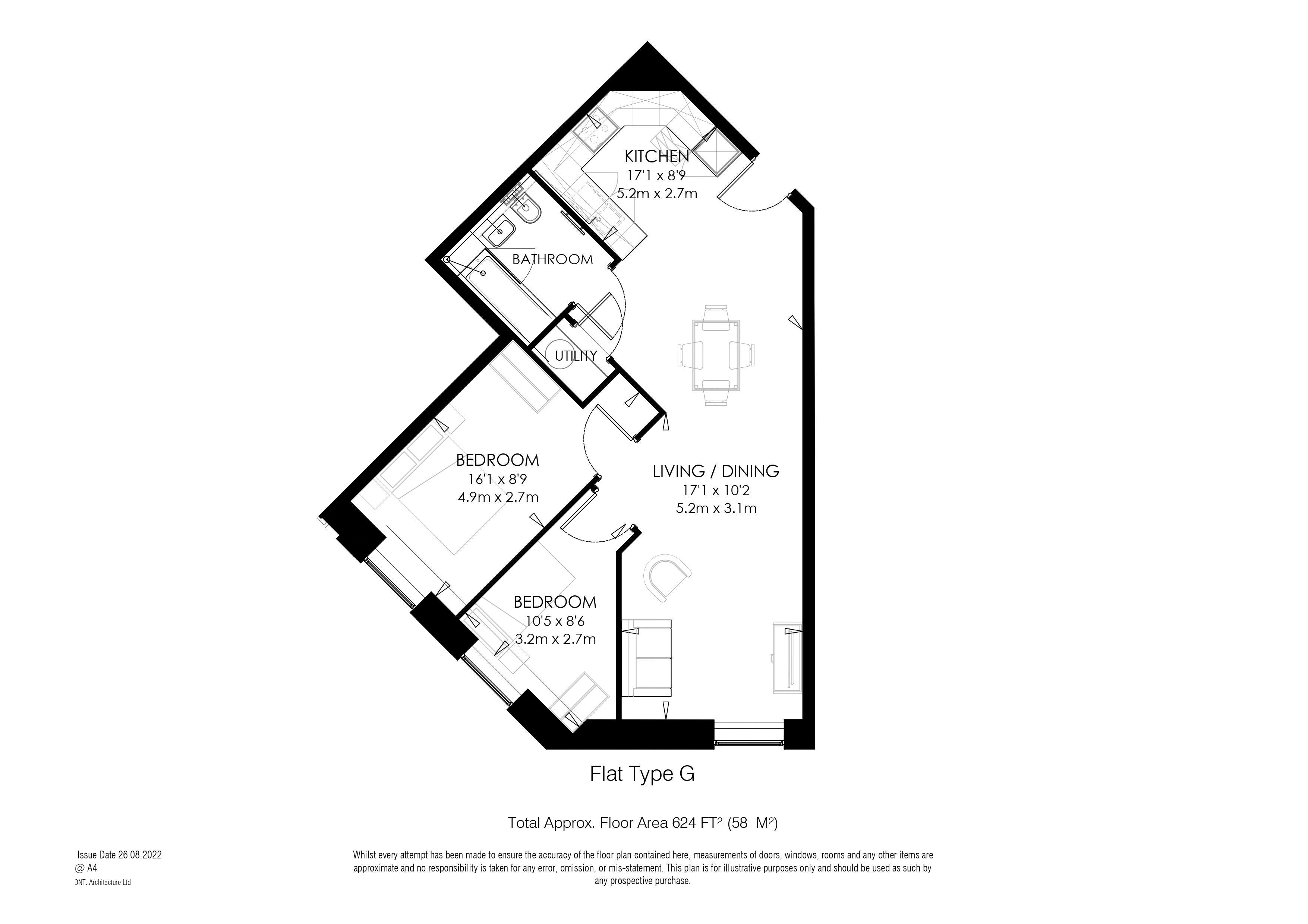 2 bed to rent in Chatham Maritime, Chatham - Property Floorplan