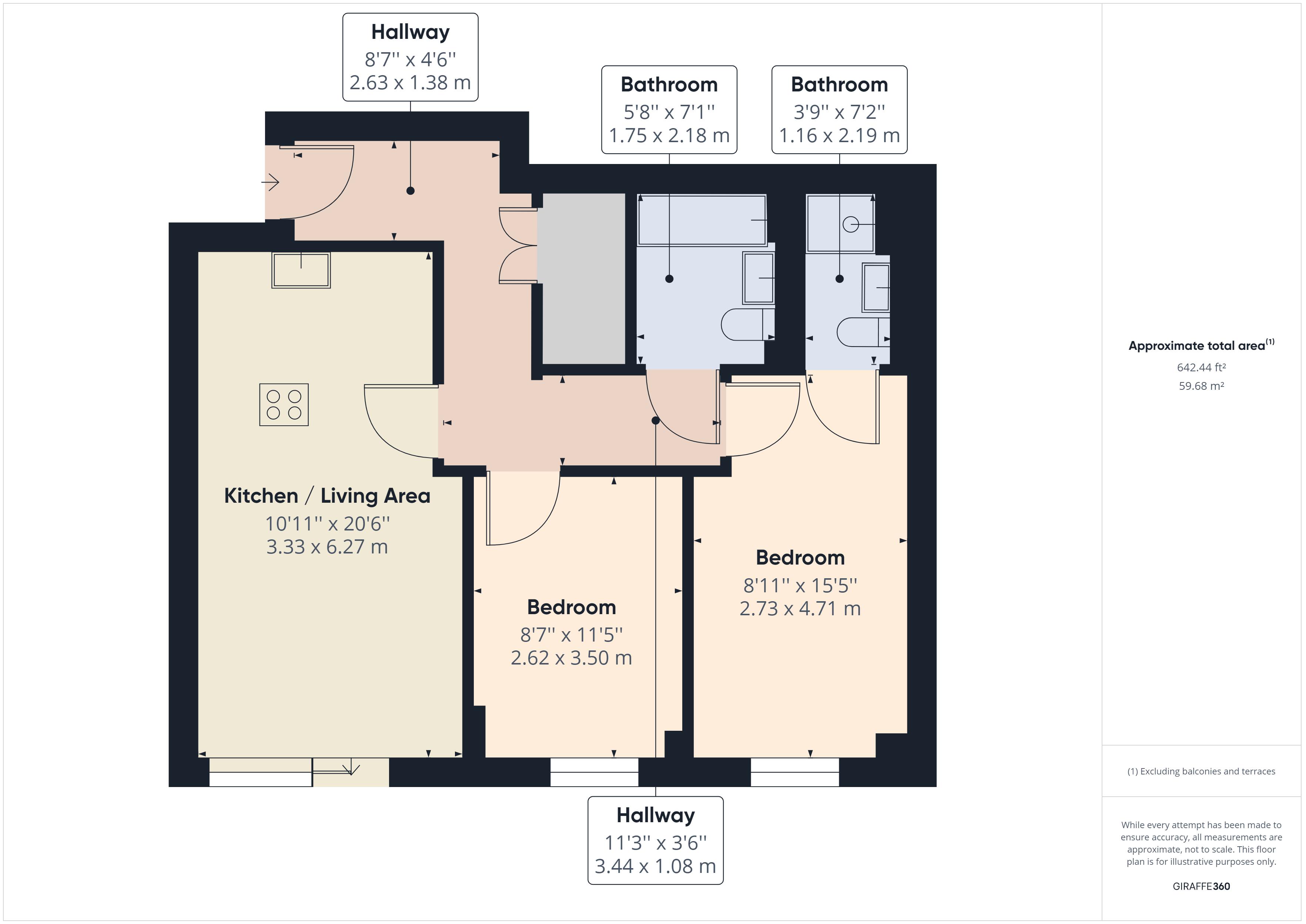 2 bed to rent in Commercial Road, London - Property Floorplan