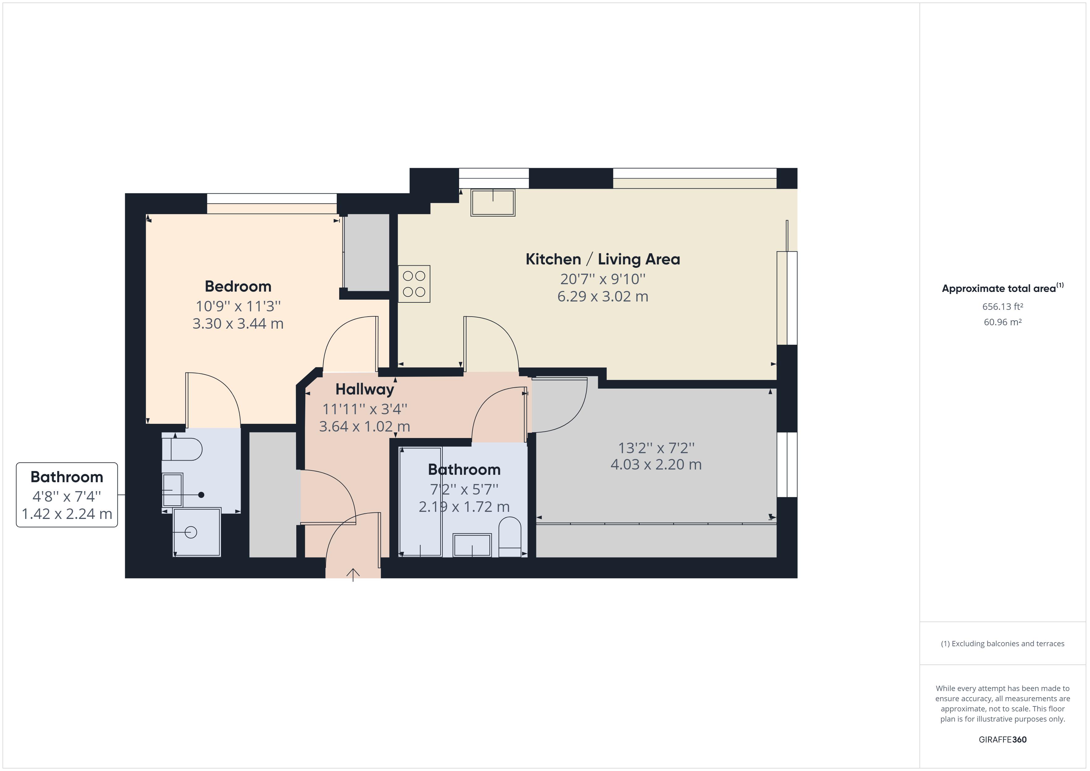 2 bed for sale in Station Road, Rochester - Property Floorplan