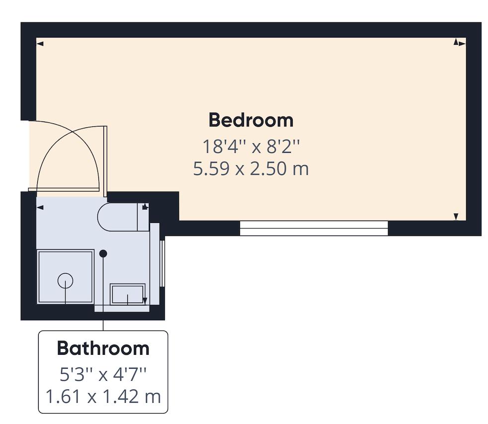 1 bed to rent in Theodore Place, Gillingham - Property Floorplan