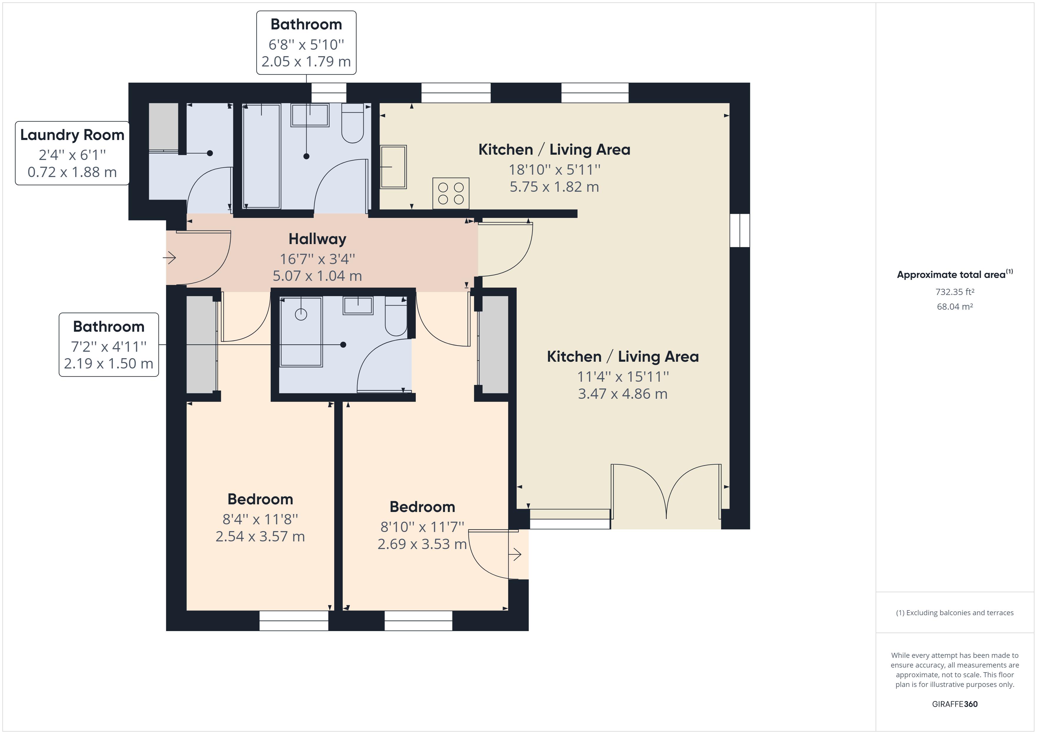 2 bed flat to rent in Amundsen Court, London - Property Floorplan