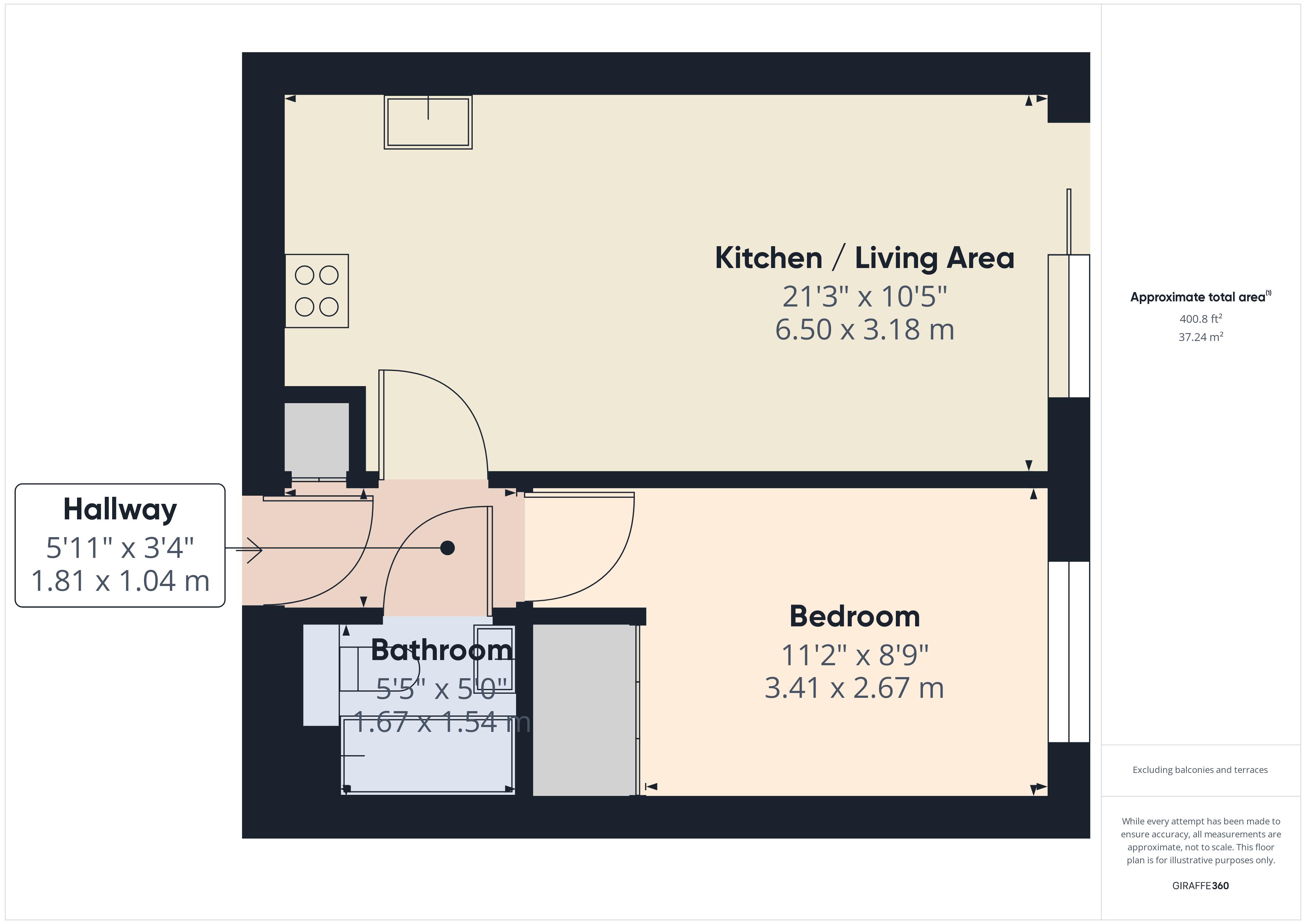 1 bed to rent in Cutmore Ropeworks, Barking - Property Floorplan