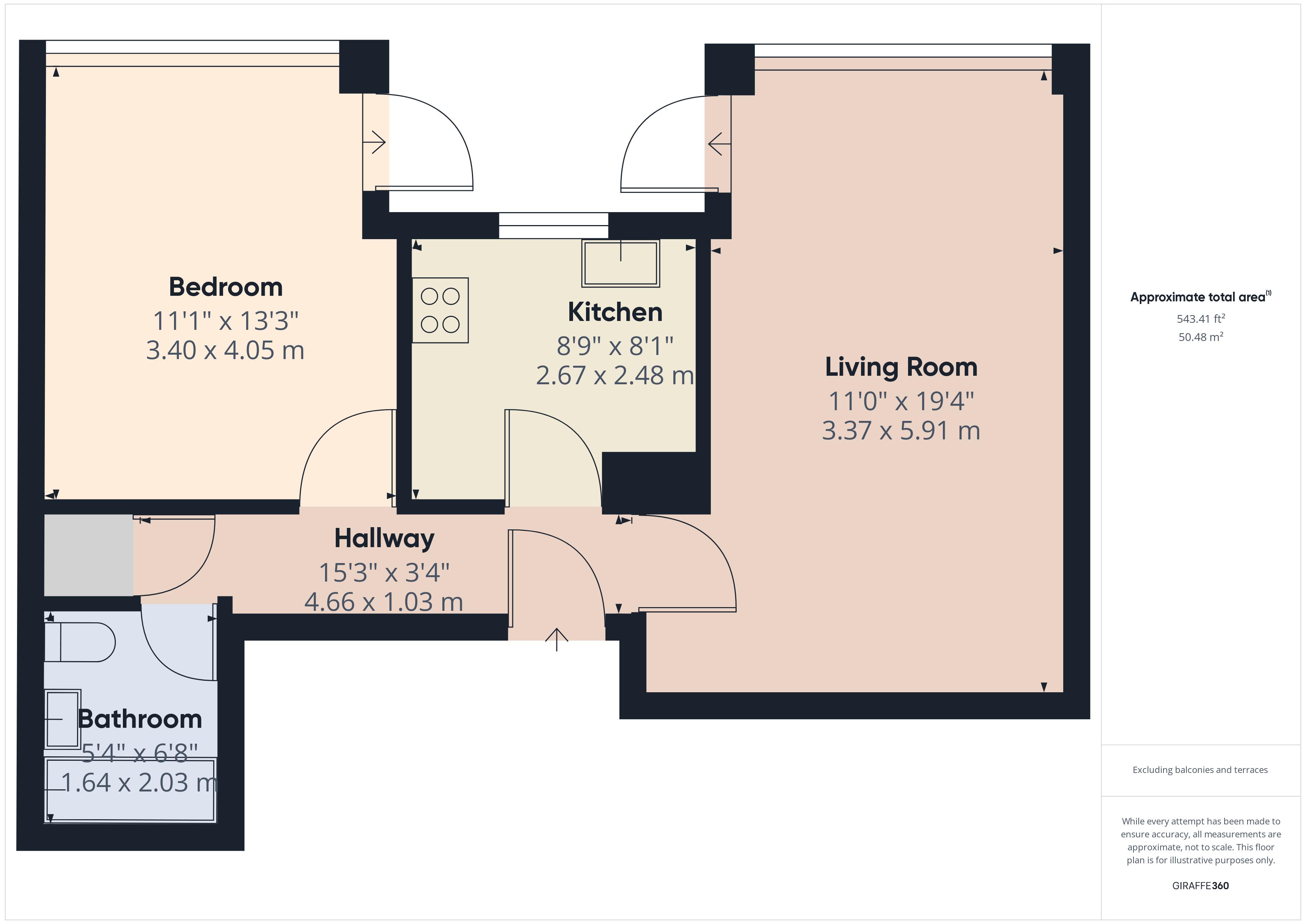 1 bed flat to rent in Chart House, London - Property Floorplan