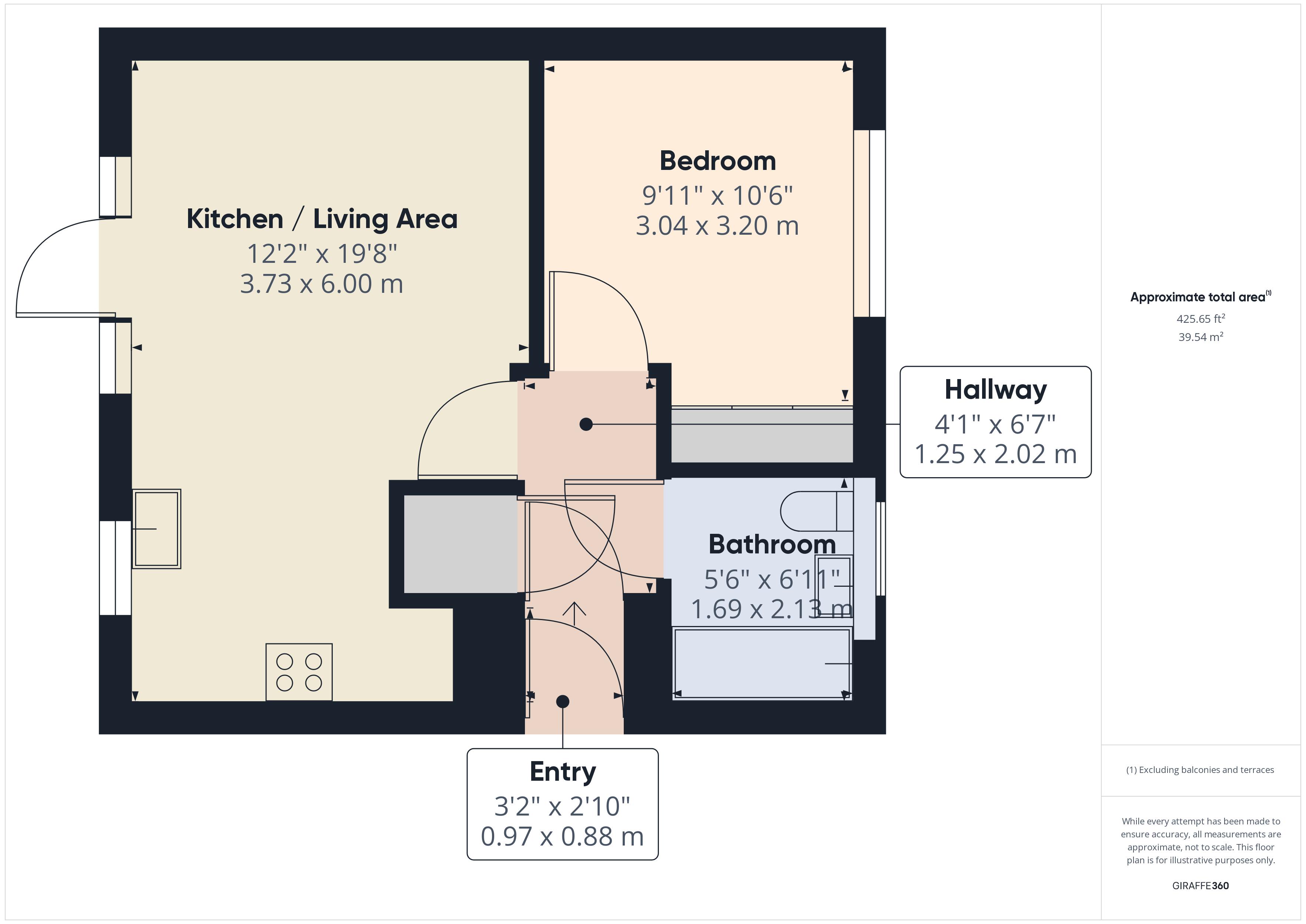 1 bed for sale in Redshank Road, Chatham - Property Floorplan