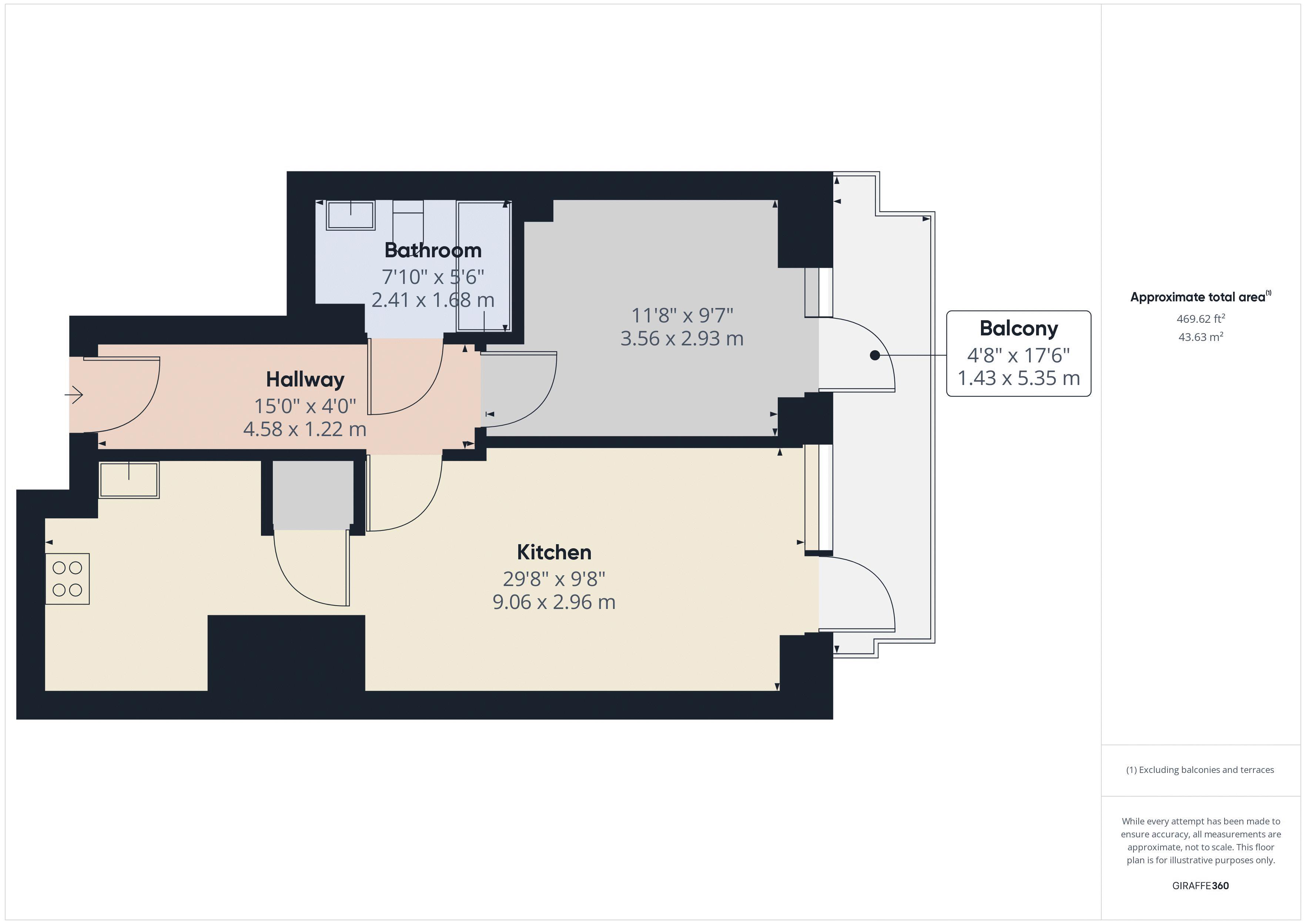 1 bed for sale in Millharbour, London - Property Floorplan