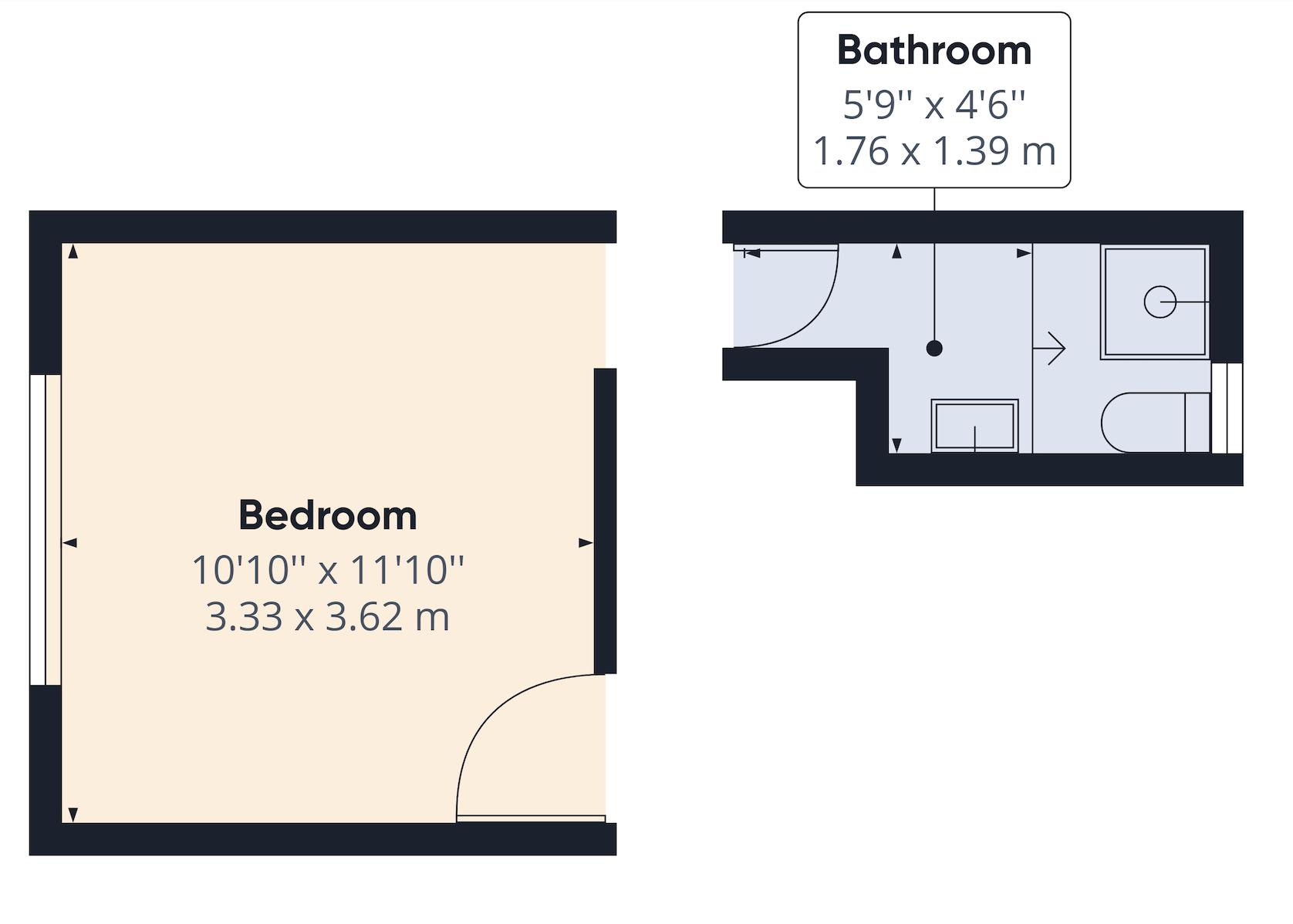 1 bed to rent in Theodore Place, Gillingham - Property Floorplan