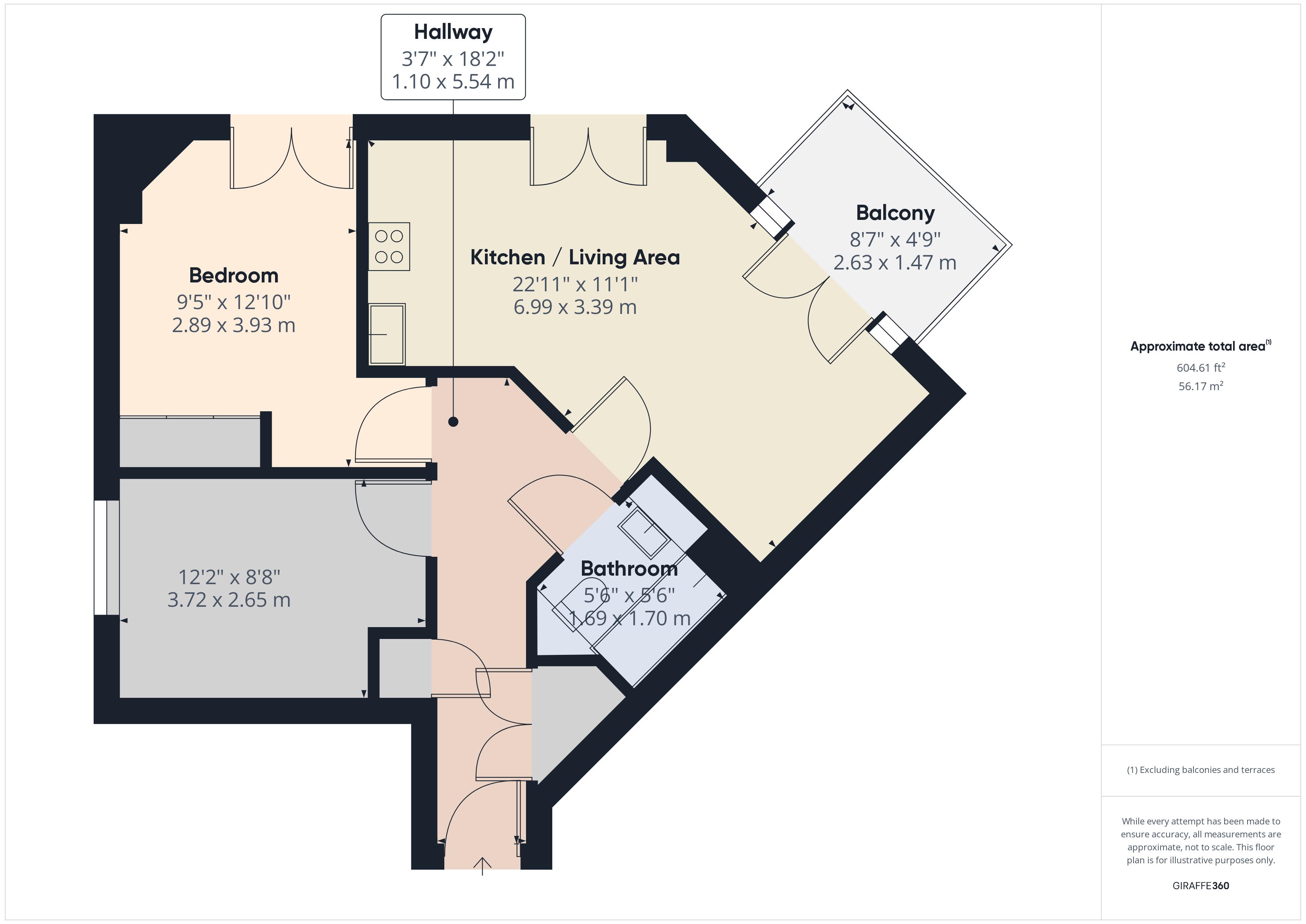 2 bed for sale in Hutchings Street, London - Property Floorplan