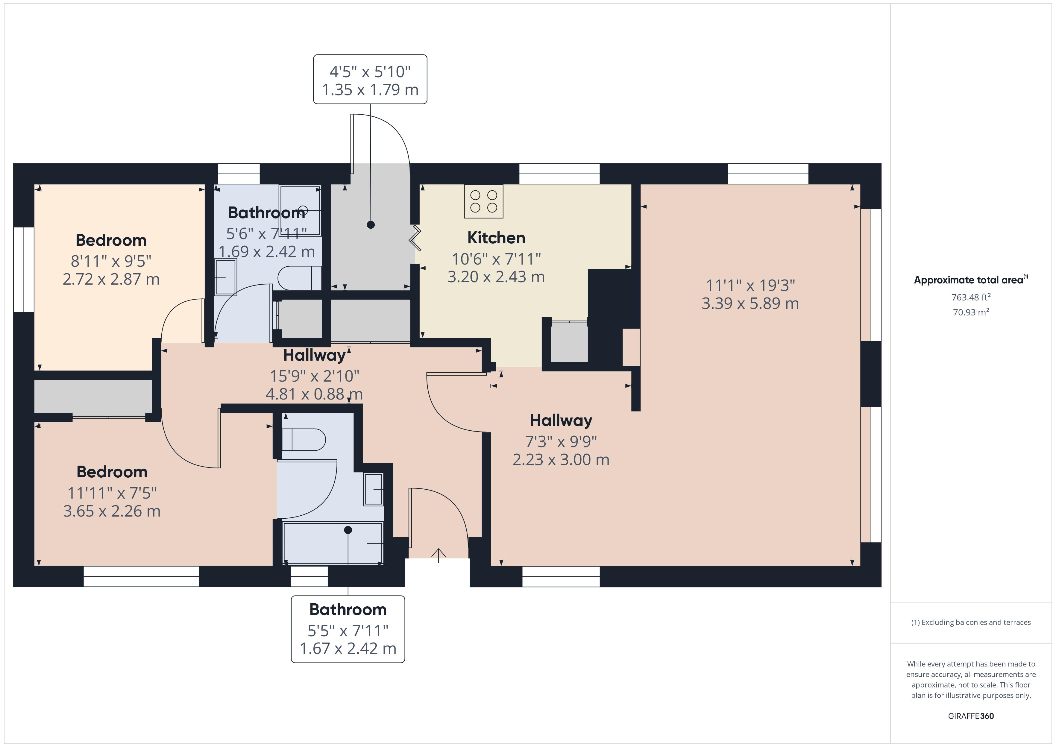 2 bed for sale in Kingsmead Park, Rochester - Property Floorplan